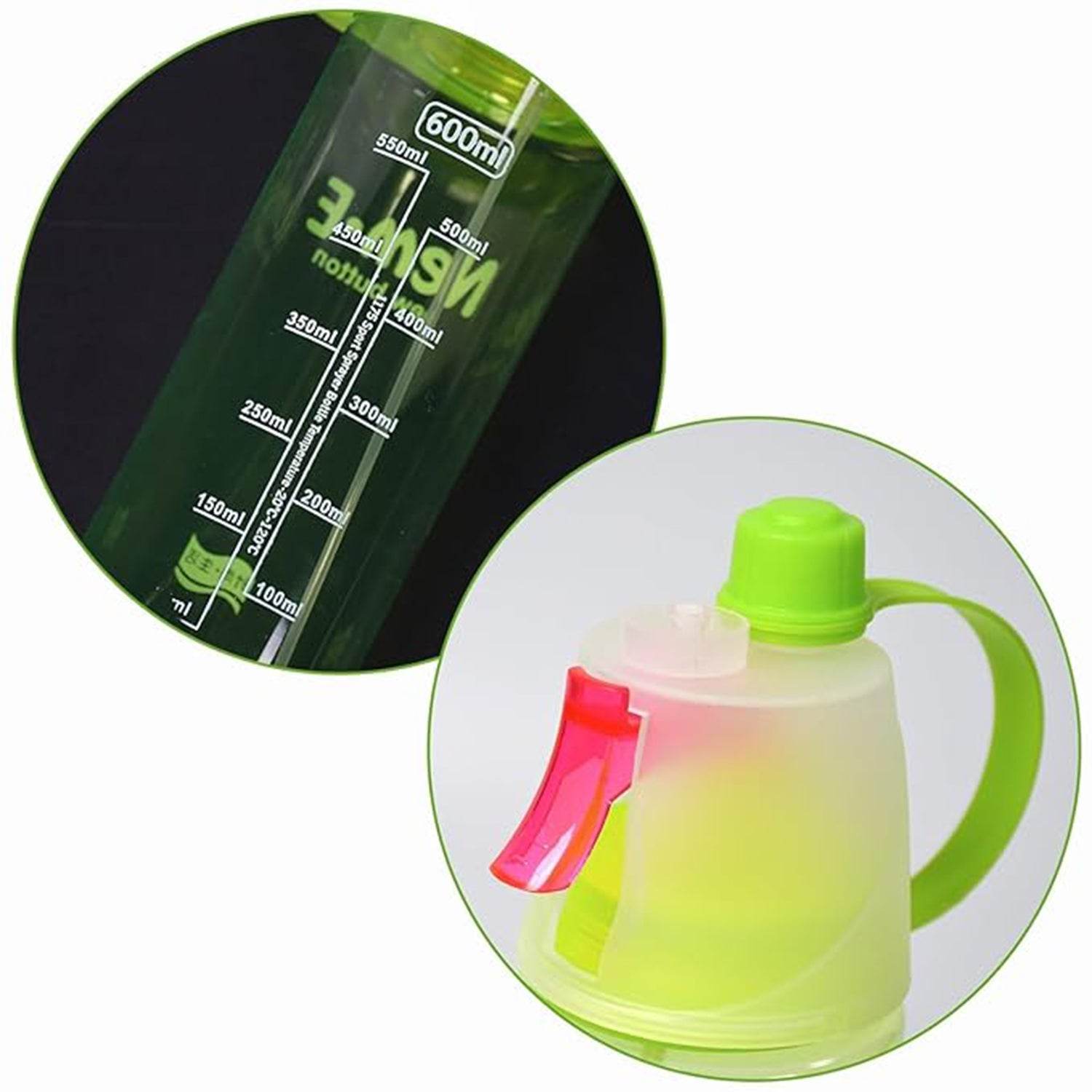 Plastic 2 In 1 Mist Spray Water Bottle (Multicolour 600 Ml 1 Pc) - 9XShoppy