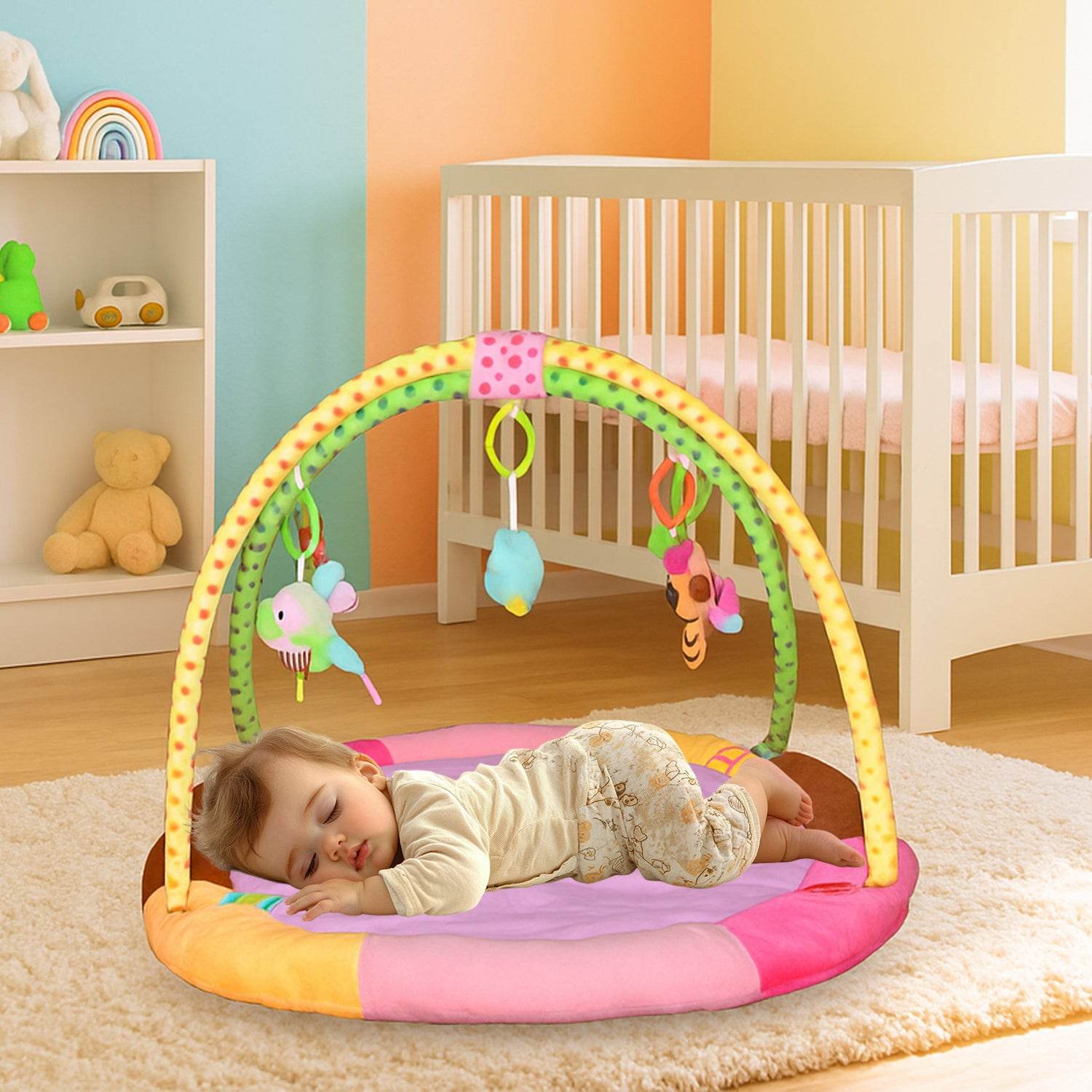 Multipurpose Baby Play Gym And Sleeping Mat (Mix Design 1 Pc) - 9XShoppy
