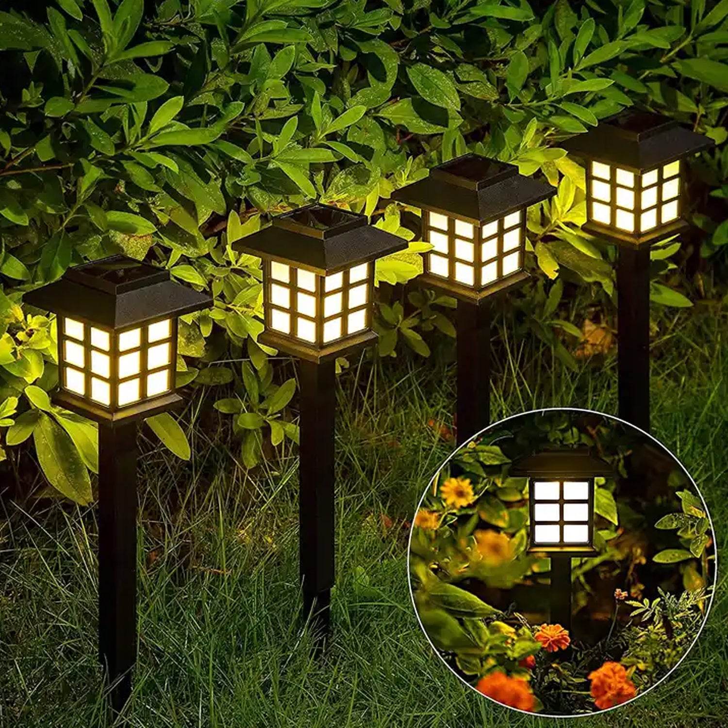 1493 Big Solar Outdoor Lights 6 Pack Waterproof Solar Pathway Lights 10 Hrs Long-lasting Led Landscape Lighting Solar Garden Lights Solar Lights For Walkway Path Driveway Patio Yard Lawn (6 Pc Set) - 9XShoppy