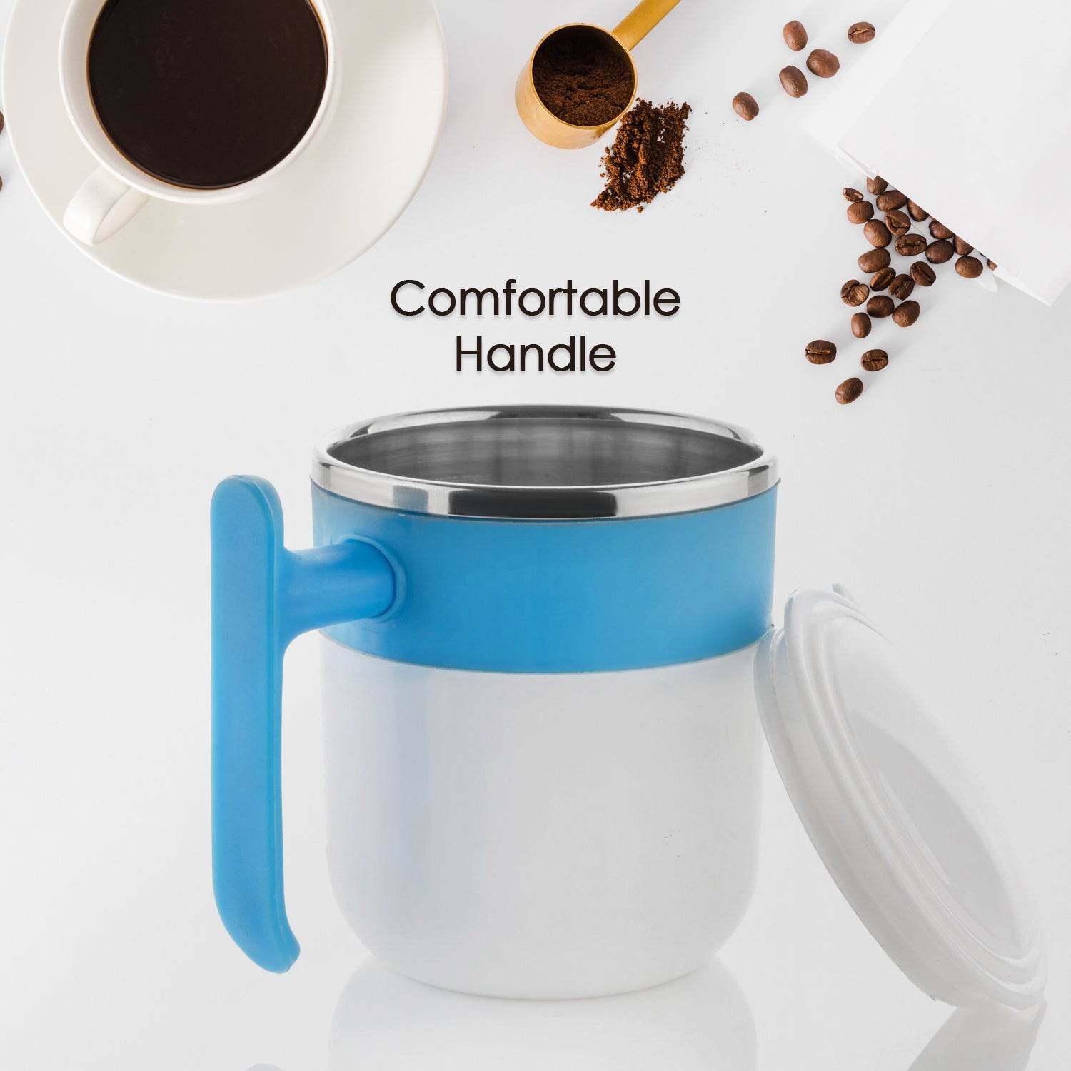 5767 Stainless Steel Lid Cover Hot Coffeetea Mug Hot Insulated Double Wall Stainless Steel Coffee And Milk Cup With Lid - Coffee Cup (1 Pc ) - 9XShoppy