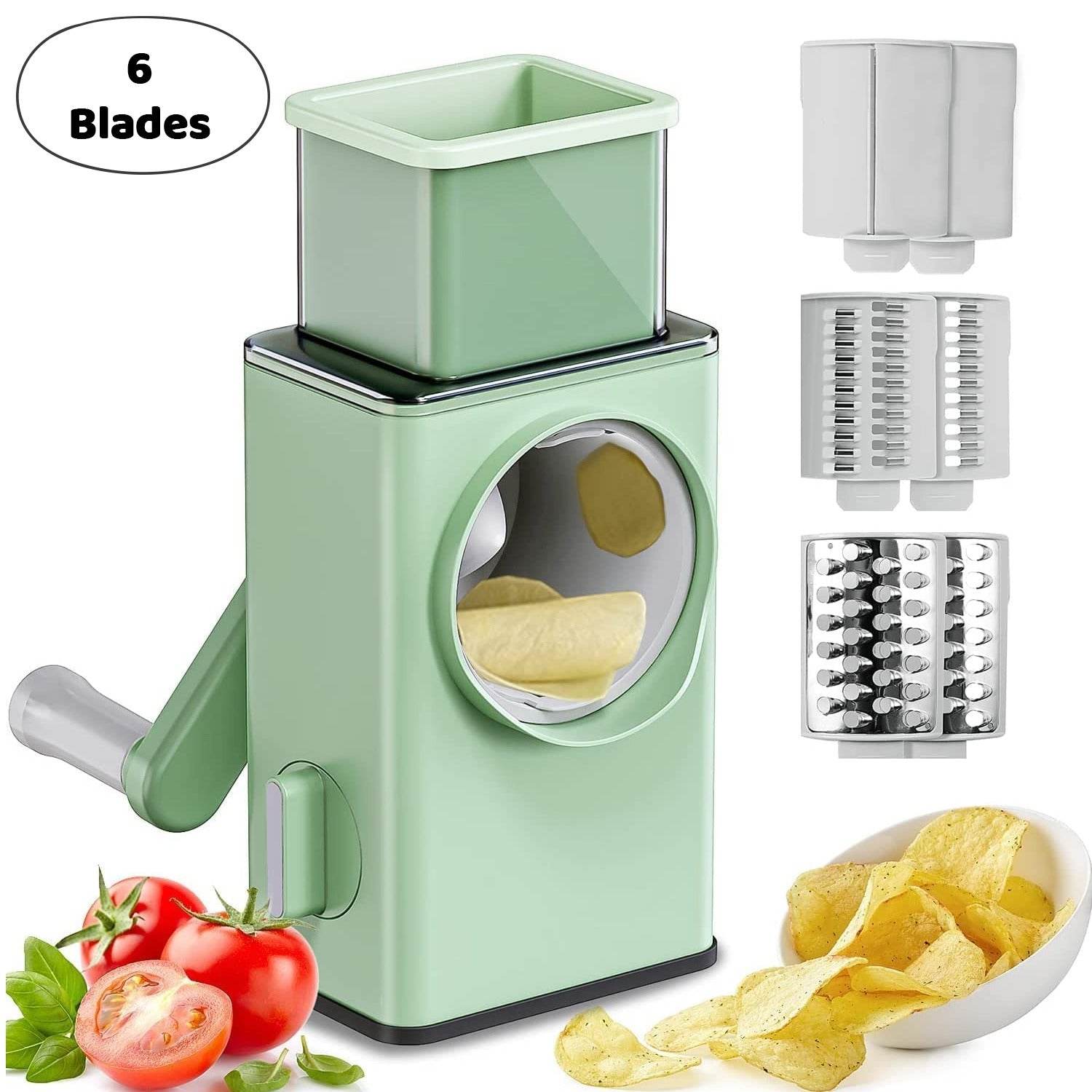 5775 Stainless Steel Vegetable Chopper Veg Chopper And Dicer With 6 Blades Brush Kitchen Multifunctional Mandoline Vegetable Slicer For Veggies Onion Garlic Potatoes Fruits Cookie Oreo Vegetable Cutter Stable Suction Base For Home Kitchen - 9XShoppy