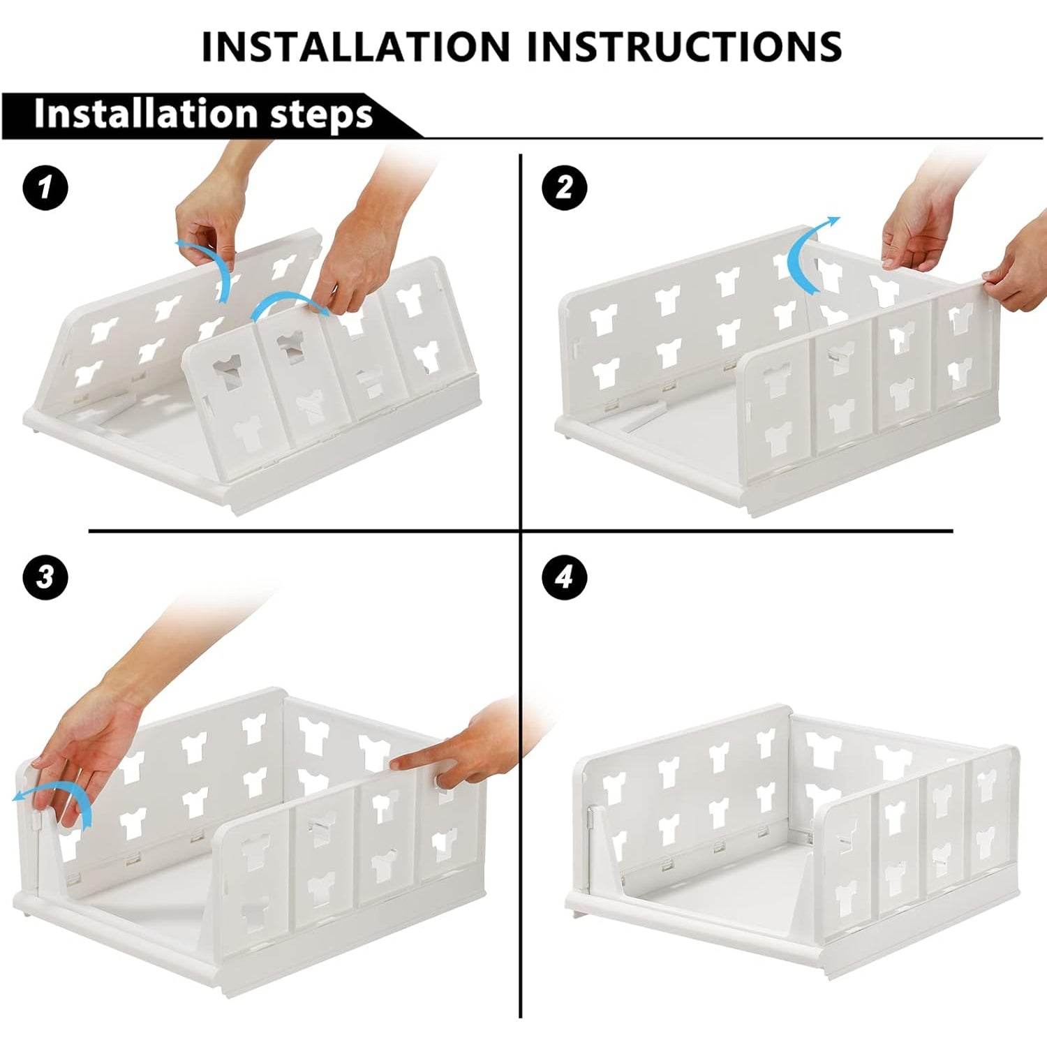 7887 4 Layer Stackable Multifunctional Storagefor Clothes Foldable Drawer Shelf Basket Utility Cart Rack Storage Organizer Cart For Kitchen Pantry Closet Bedroom Bathroom Laundry (4 Layer 1 Pc) - 9XShoppy