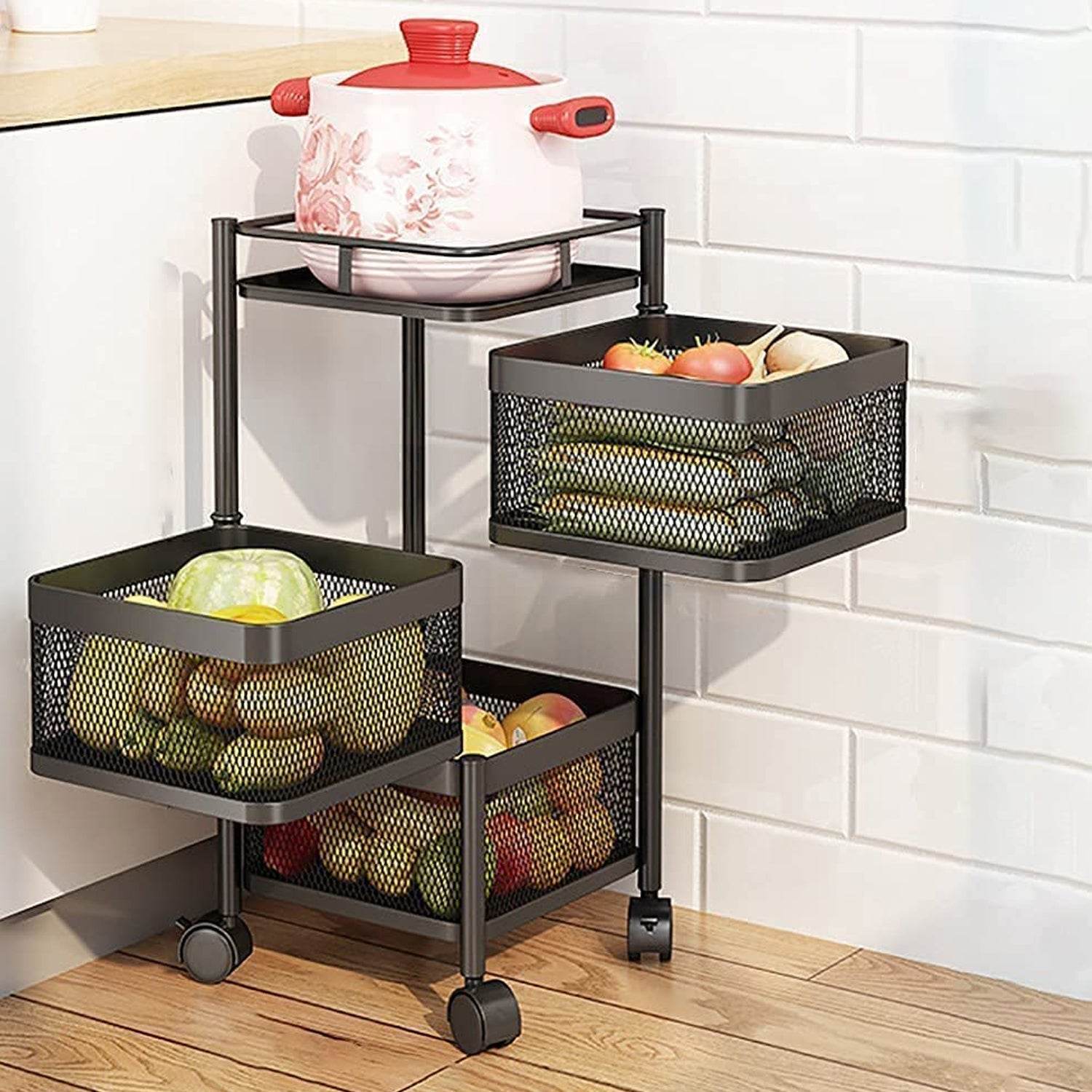 Metal High Qaulity Kitchen Trolley Kitchen Organizer - 9XShoppy
