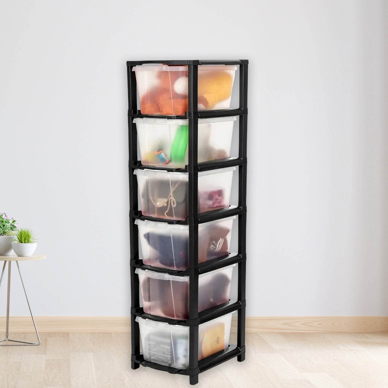 6-layer Modular Plastic Drawer Storage Cabinet - 9XShoppy