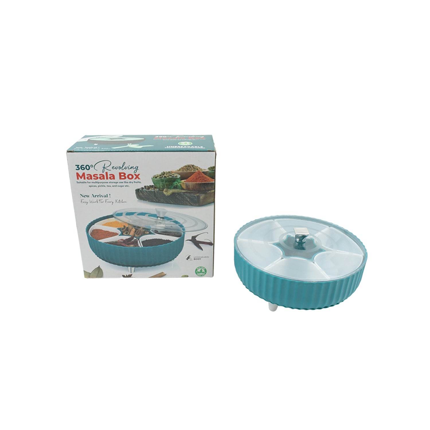5811 360 Revolving Spice Box Dry Fruit Box Plastic 7 Compartment Box Suitable For Multipurpose Storage Use Like Dry Fruit Spices Pickle Tea Sugar Etc Kitchen Use - 9XShoppy