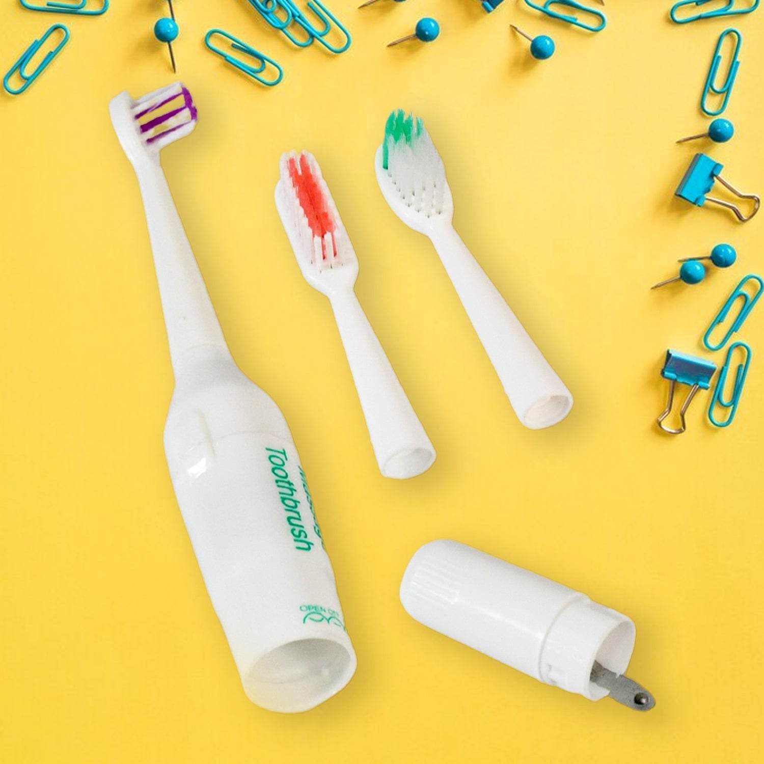 7324 Electric Toothbrush For Adults And Teens Electric Toothbrush Battery Operated Deep Cleansing Toothbrush With Extra Brush Heads (Battery Not Included) - 9XShoppy