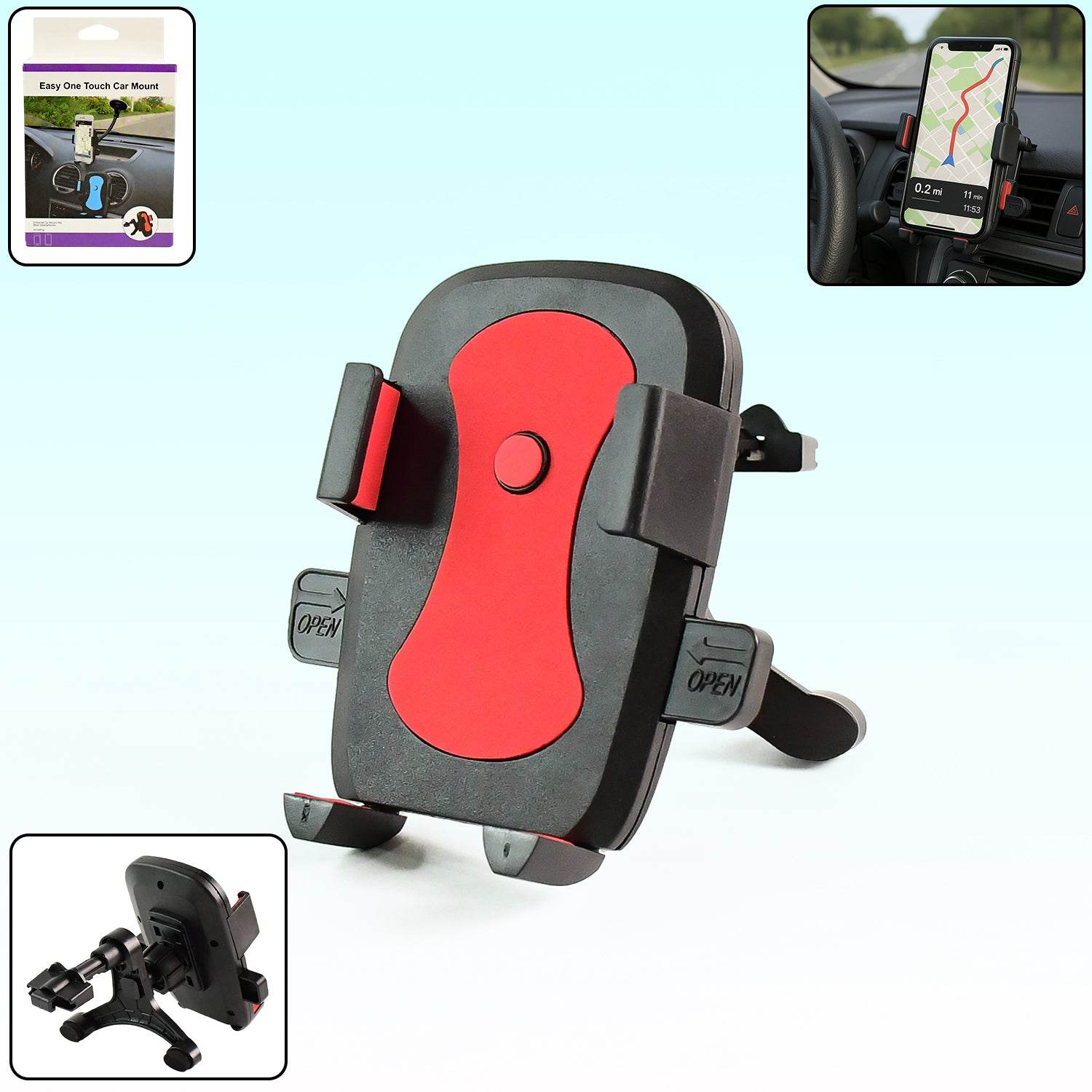 Premium Easy One Touch Car Mobile Holder Mount (1 Pc) - 9XShoppy