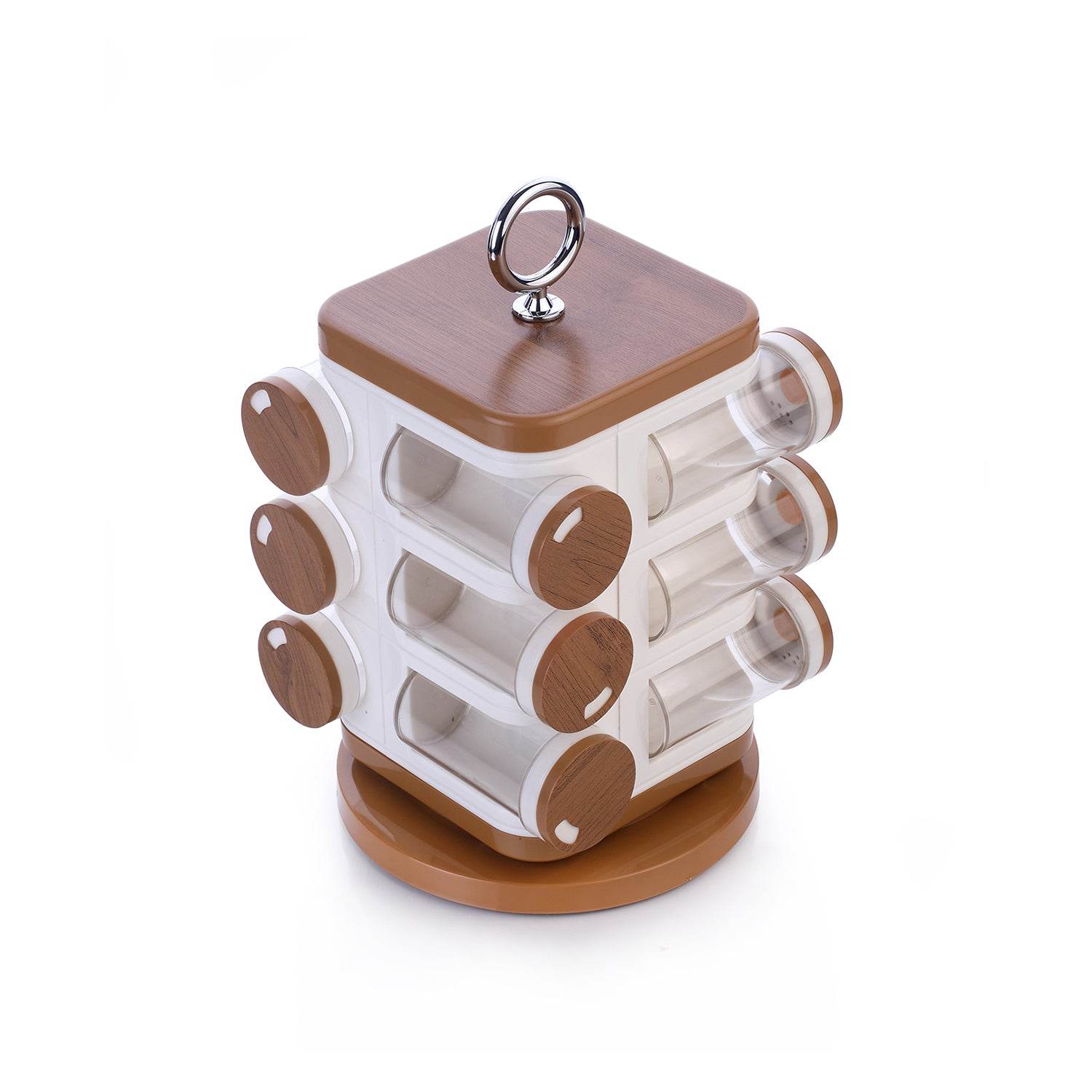 8118 Ganesh 12-jar Revolving Spice Rack Masala Box - 9XShoppy