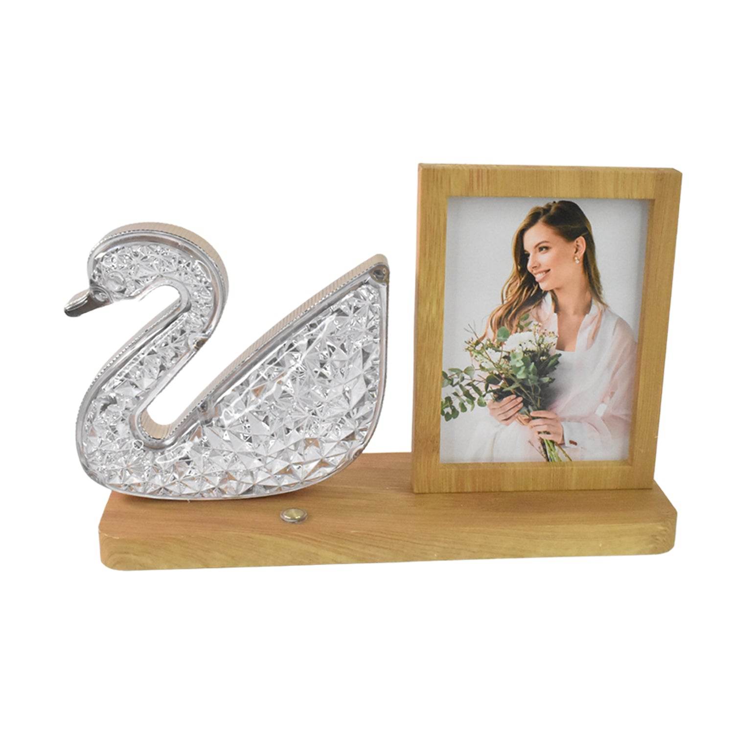 Duck Shape Cystal Led Lamp Photo Frame Night Lamp Wedding Gift Love Couple - 9XShoppy