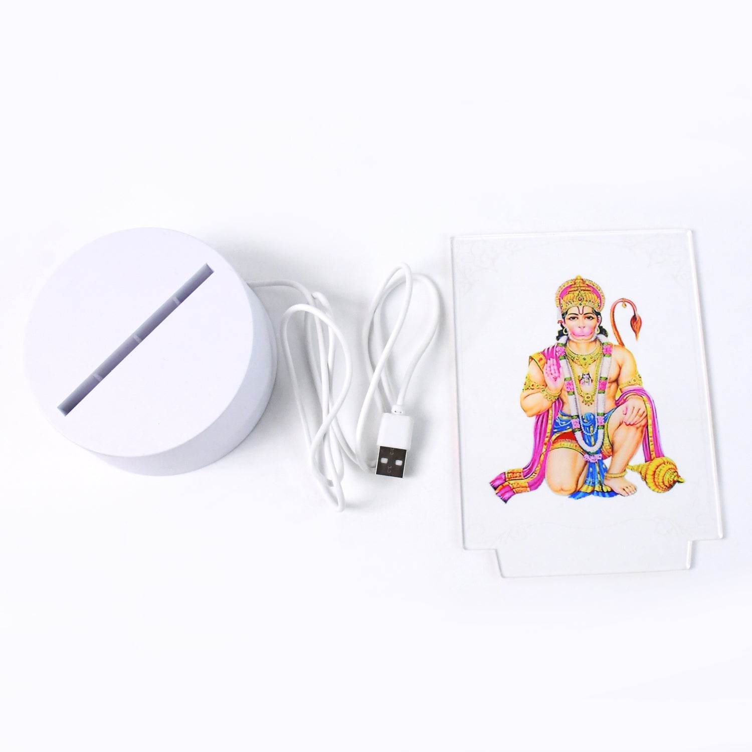 Beautiful 3d Lord Hanuman Frame With Soft White Light (1 Pc) - 9XShoppy