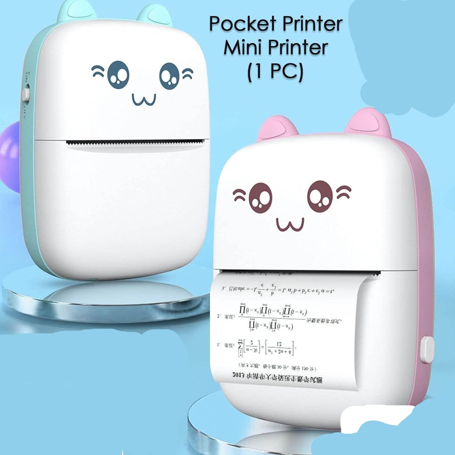 8838 Pocket Mini Printer Mobile Phone Bluetooth Connection Wireless Mini Thermal Printer With Android Or Ios App For Pictures Portable Smart Printercontains 1 Rolls Thermal Paper With Fast Paper Output For Photo Image - 9XShoppy