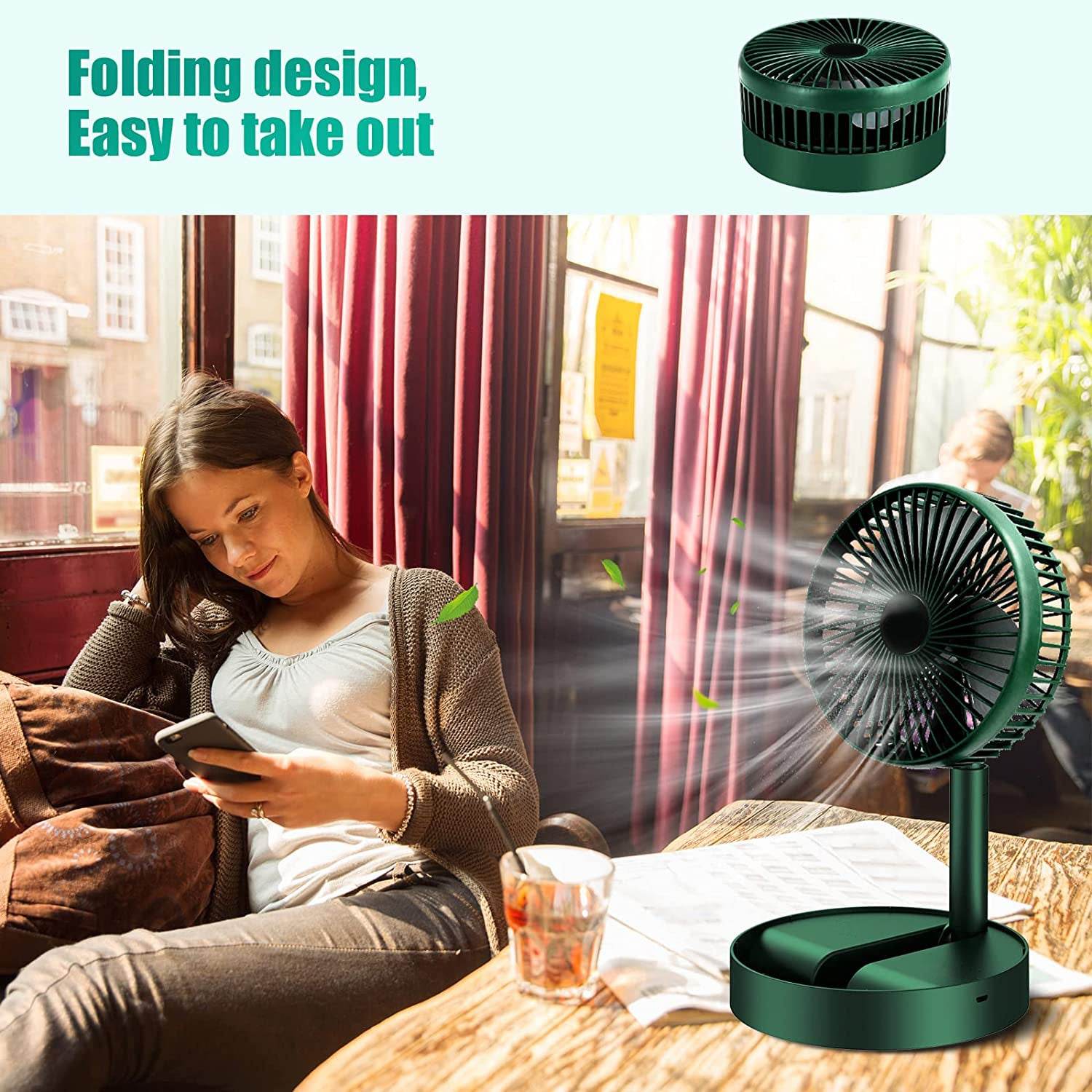 Telescopic Electric Desktop Fan - 9XShoppy
