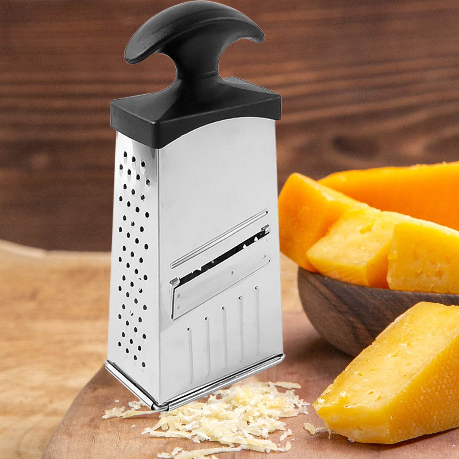 Apex Classic 4-in-1 Stainless Steel Grater Slicer With Handle - 9XShoppy
