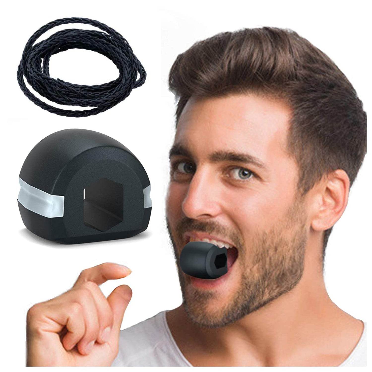 6101v Cn Blk Jaw Exerciser Used To Gain Sharp And Chiselled Jawline Easily And Fast. - 9XShoppy