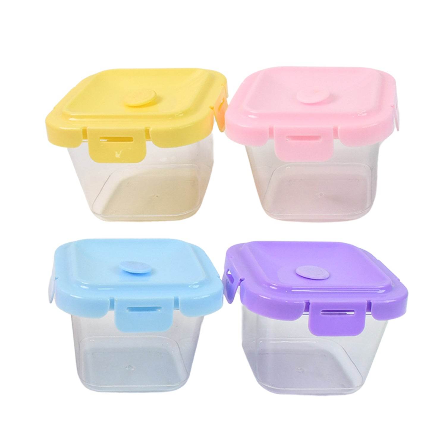 Plastic Food Storage Containers With Lid (4 Pcs Set 500 Ml) - 9XShoppy