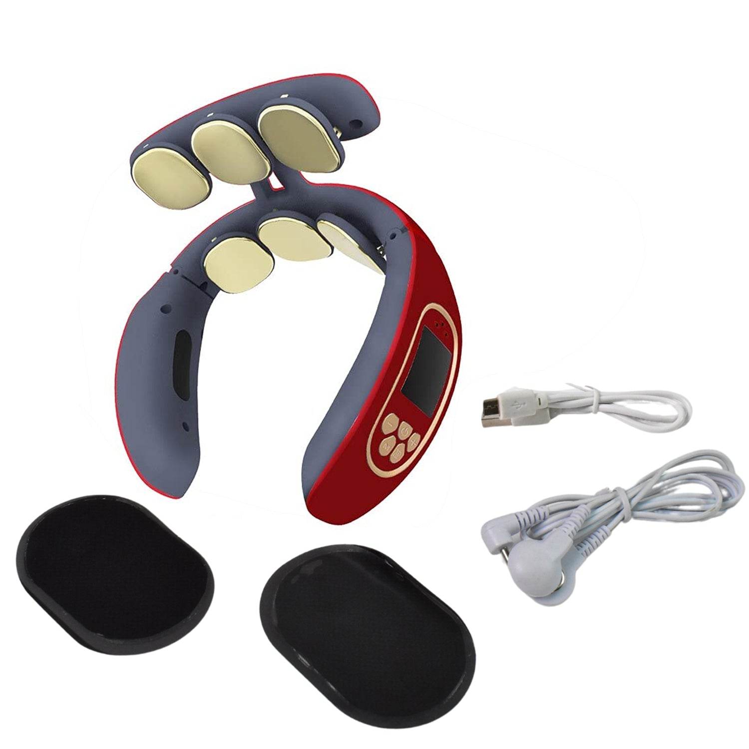 6 Heads Smart Electric Neck And Back Pulse Massager Wireless (1 Pc) - 9XShoppy