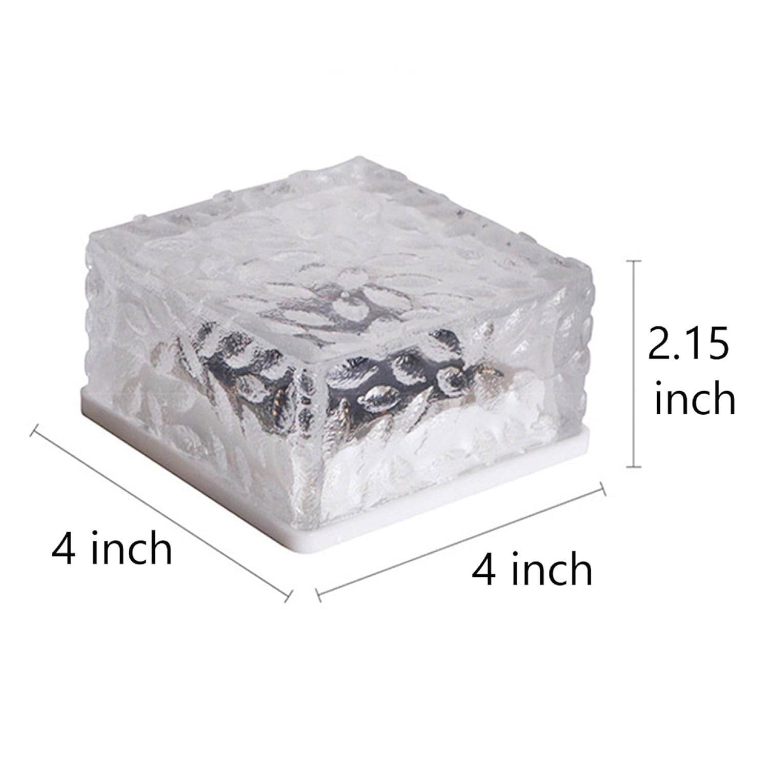 8557solar Ice Cube Shaped Garden Light Ice Cube Shaped Garden Warm Light Outdoor Solar Garden Decorative Lights For Walkway Pathway Backyard Christmas Decoration Parties - 9XShoppy