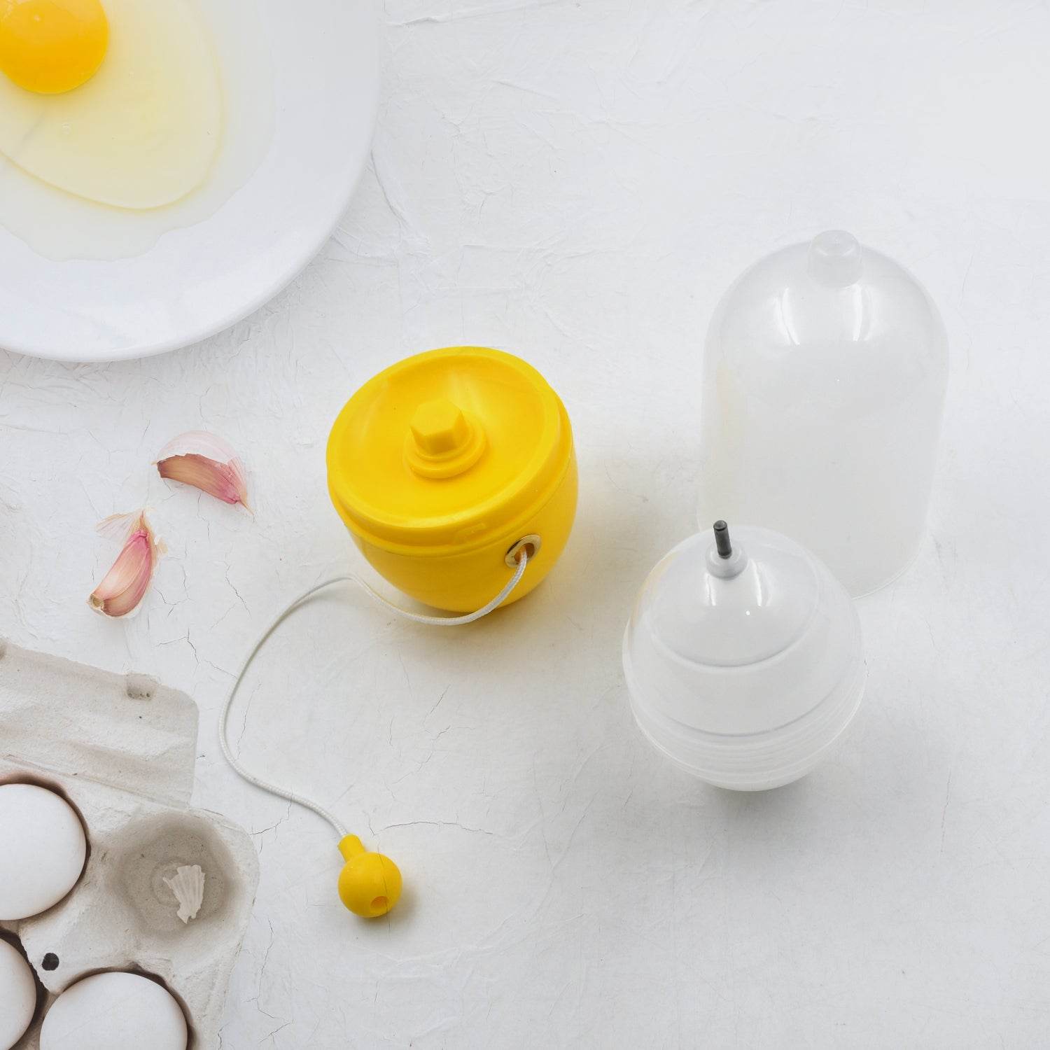 7156a Manual Egg Puller Scrambler Household White Egg Yolk Mixer Kitchen Tool Mix Manual Scrambler Convenient Without Breaking Eggs. - 9XShoppy