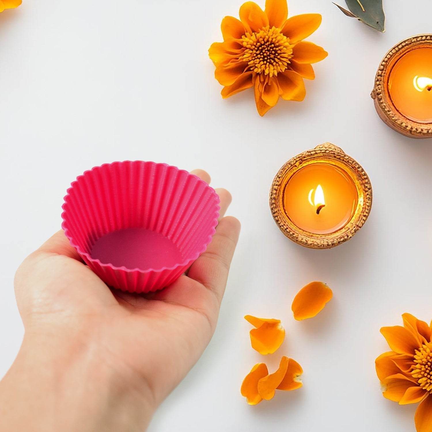 Silicone Cup Cake Mould (10 Pcs Set) - 9XShoppy