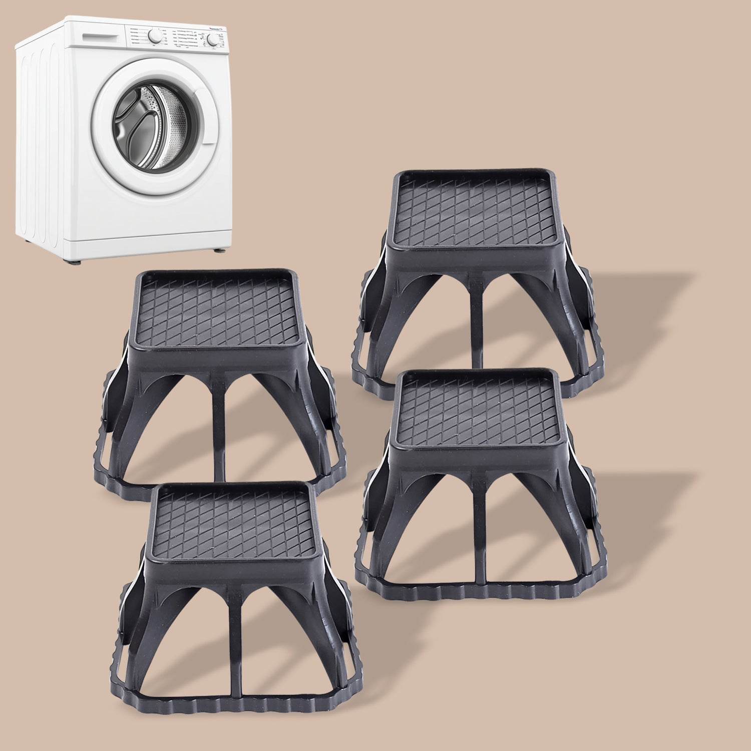 Multi-purpose Plastic Washing Machine Stand (4 Pcs Set) - 9XShoppy