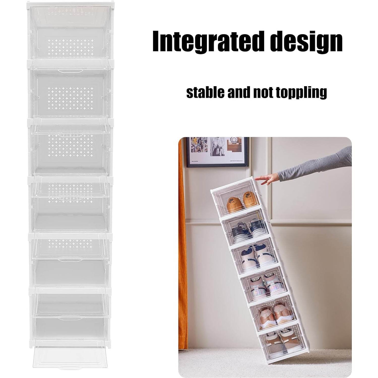 Stackable Multifunctional Storage For Clothes Foldable Drawer Shelf Basket Utility Cart Rack Storage Organizer Cart For Kitchen Pantry Closet Bedroom Bathroom Laundry (6 Layer 1 Pc) - 9XShoppy