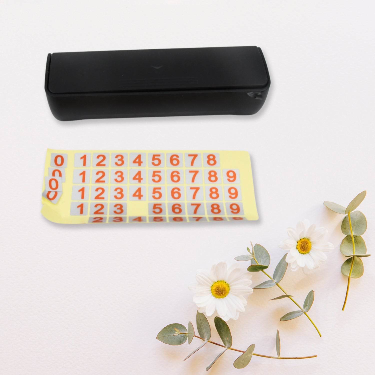Temporary Car Parking Mobile Number Display With Magnetic Numbers Stickers (1pc) - 9XShoppy