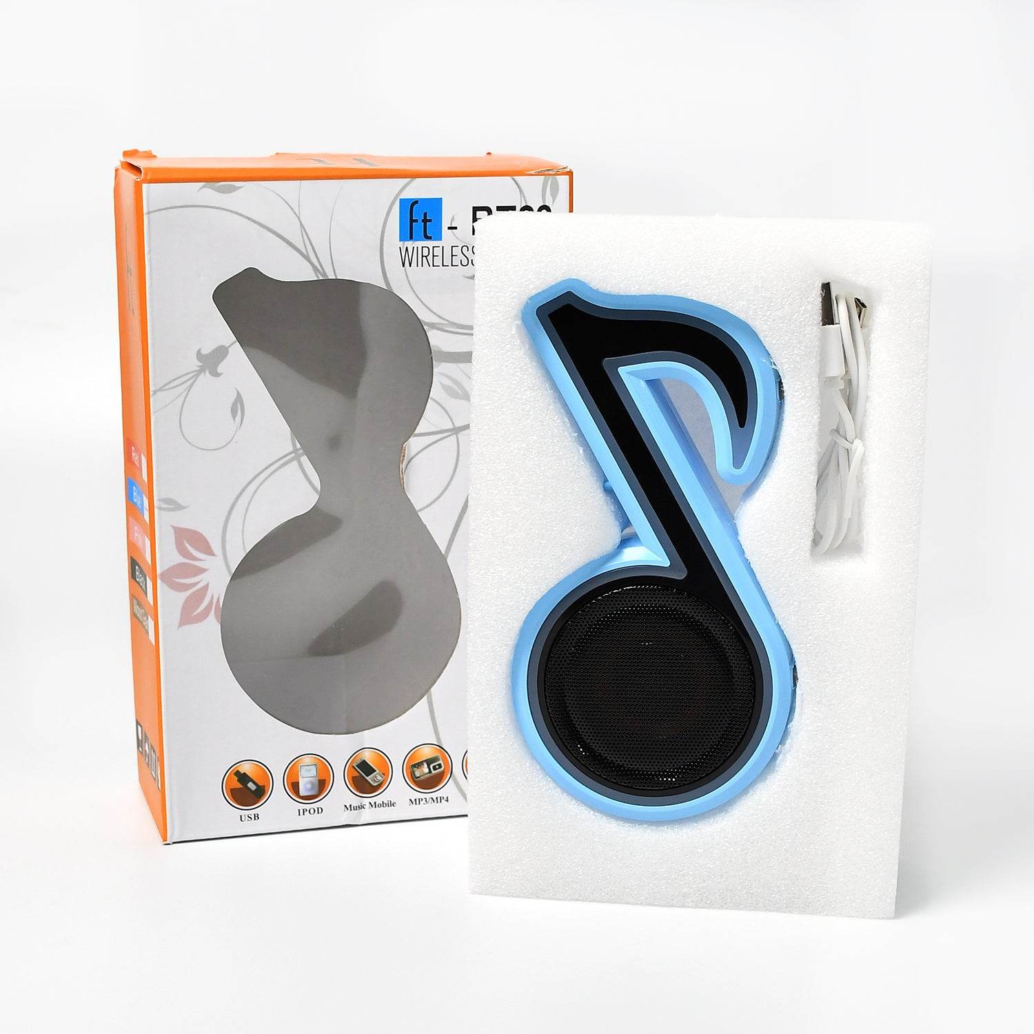 6068 Mini Portable Music Note Shape Speaker Subwoofer Colorful Musical Note Led Lighting Sound For Creatives Gift Computer Phone Sound Equipment - 9XShoppy