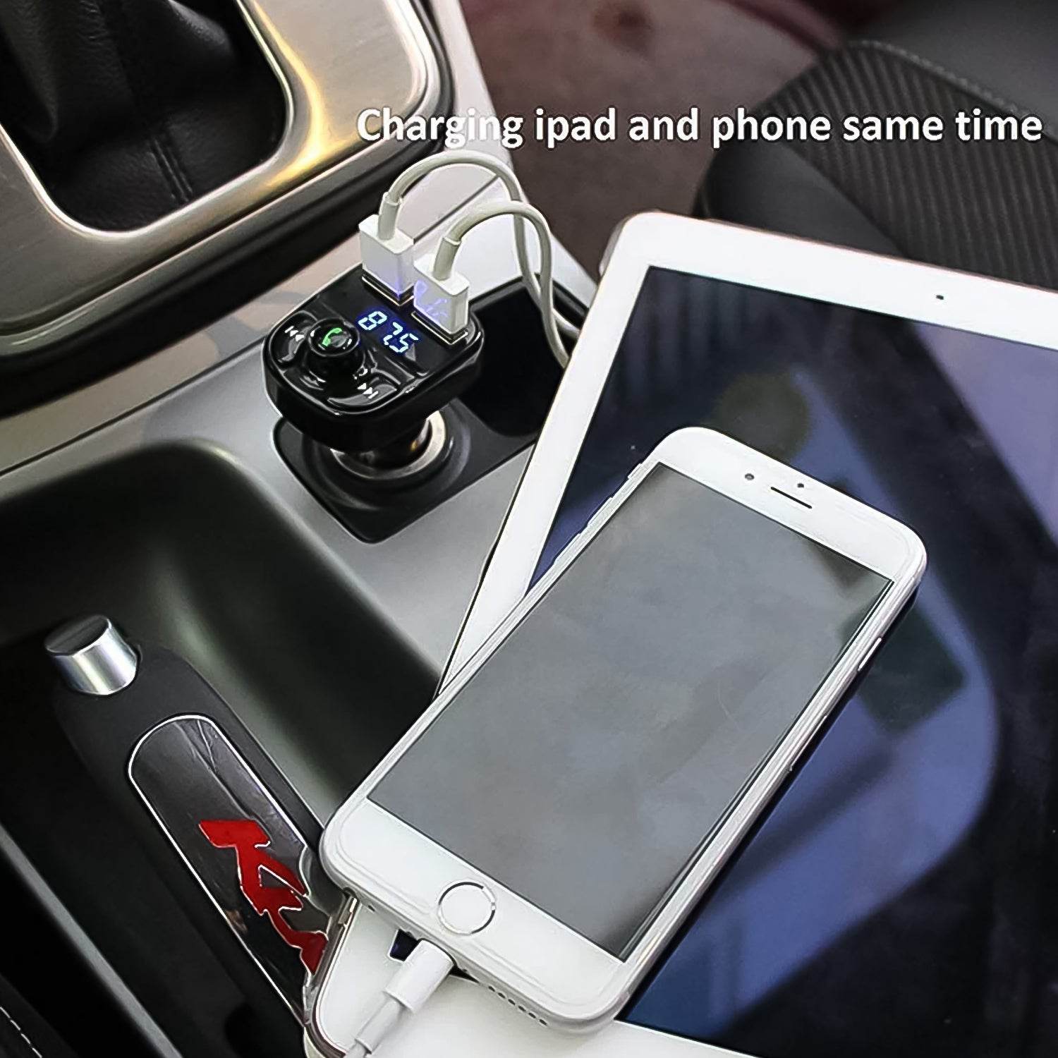 8533 Car-x8 Bluetooth Fm Transmitter Kit For Hands-free Call Receiver Music Player Call Receiver Fast Mobile Charger Ports For All Smartphoneswith 3.1a Quick Charge Dual Usb Car Charger - 9XShoppy