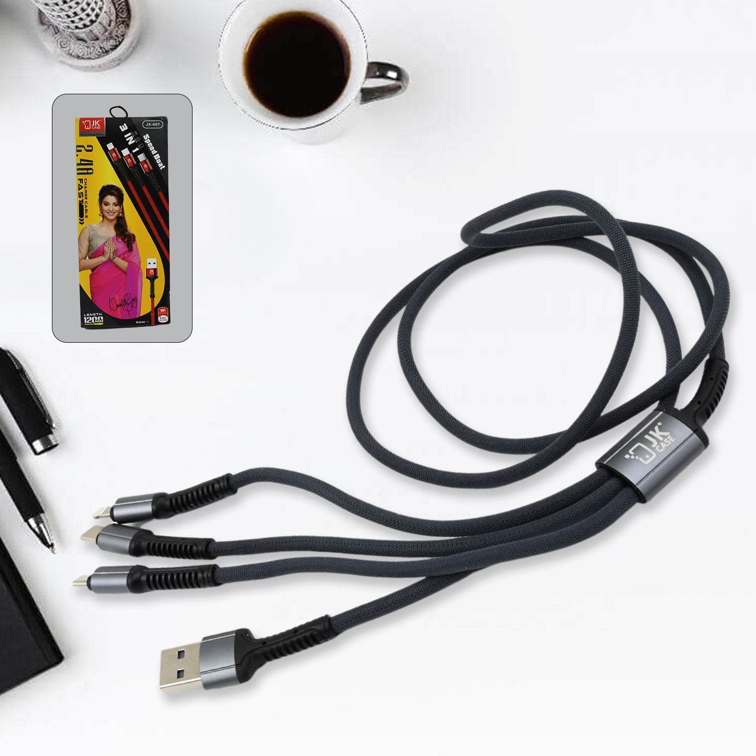 3 In 1 Multi Super Fast Charging Cable - 9XShoppy