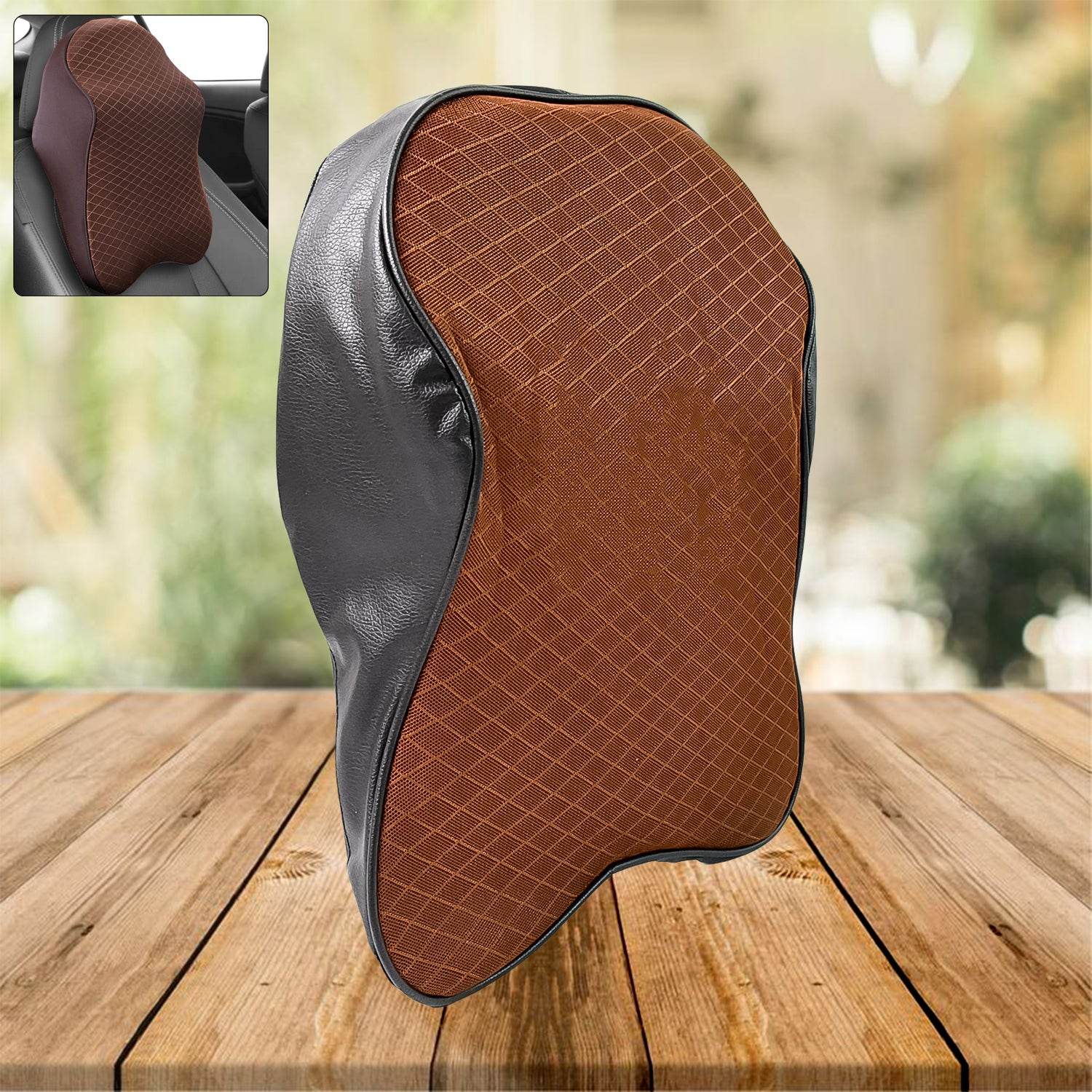8595 Car Neck Pillow Car Neck Headrest Pillow Memory Foam Car Accessories Cushion Car Seat Head Support Neck Protector Car Seat Neck Pillowfor Driving (1 Pc) - 9XShoppy