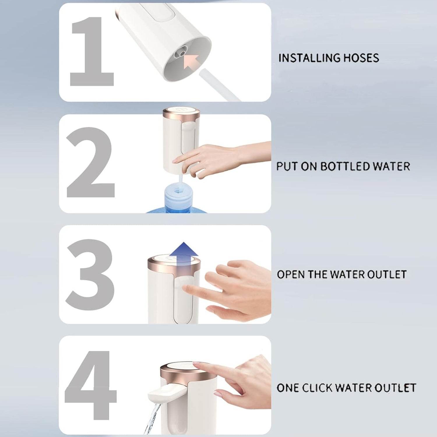 Usb Rechargeable Automatic Water Dispenser For 20 Litre Bottle (1 Pc) - 9XShoppy