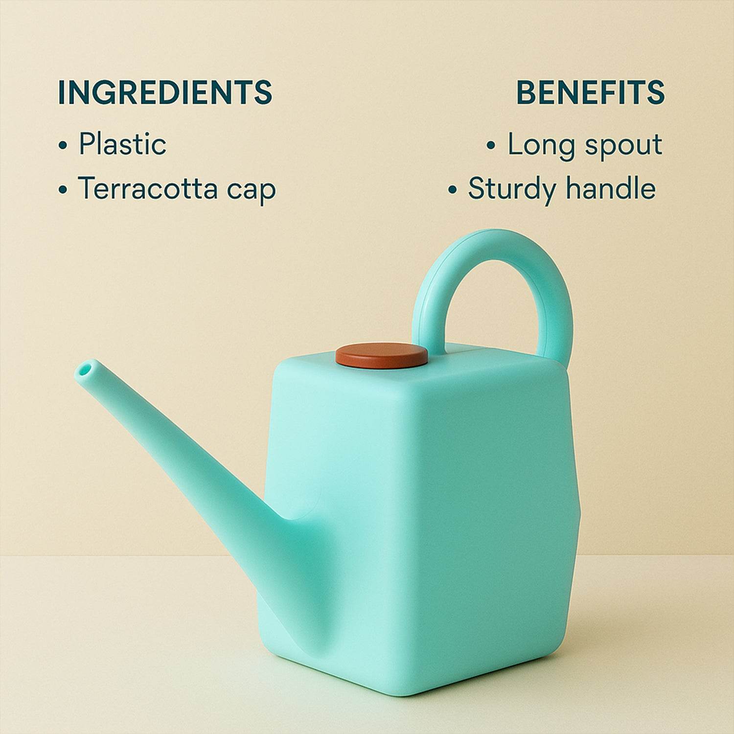 2 Litter Heavy-duty Plastic Gardening Watering Can With Long Spout Ergonomic Handle - 9XShoppy