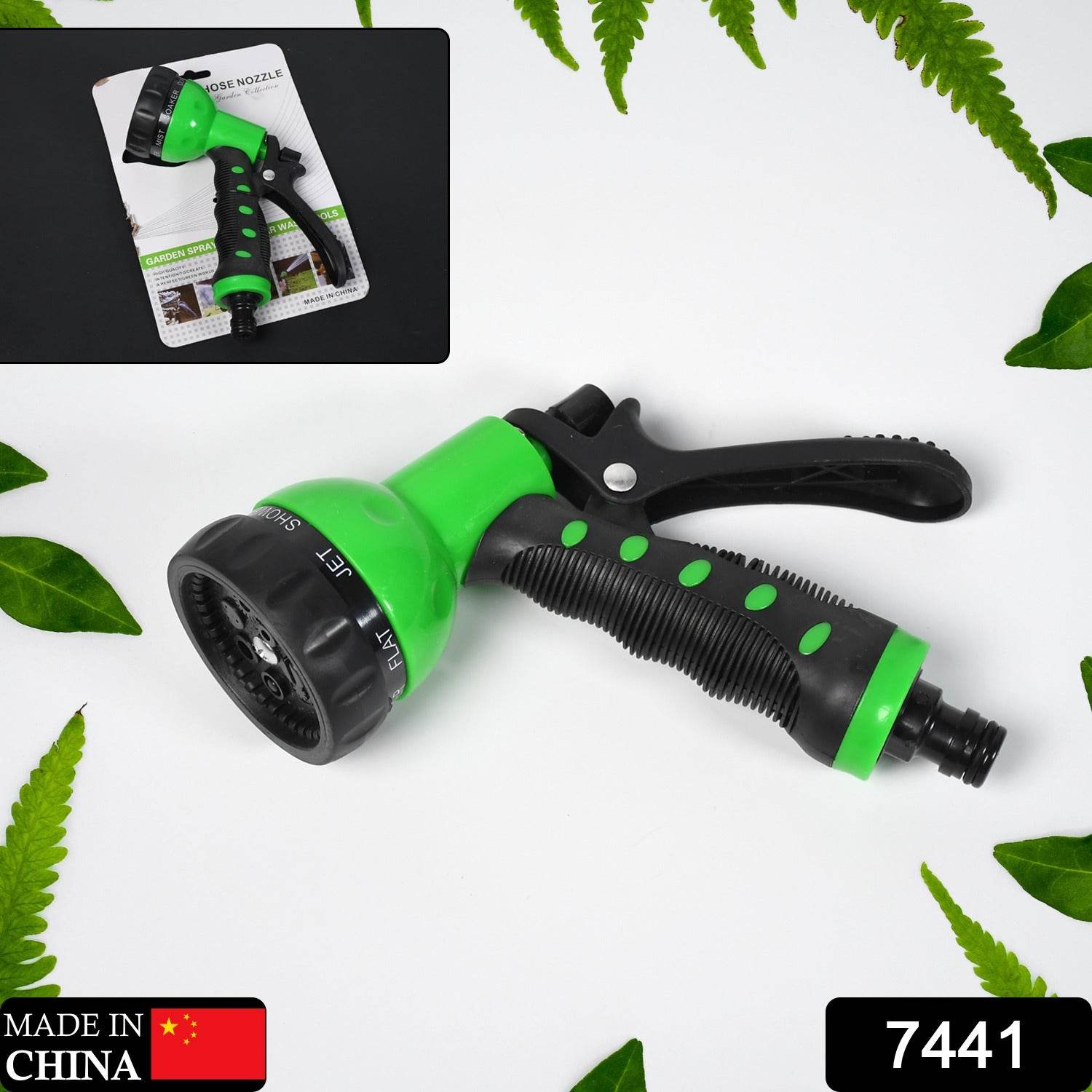 7441 Hose Nozzle Garden Hose Nozzle Hose Spray Nozzle With 8 Adjustable Patterns Front Trigger Hose Sprayer Heavy Duty Metal Water Hose Nozzle For Cleaning Watering Washing Bathing - 9XShoppy