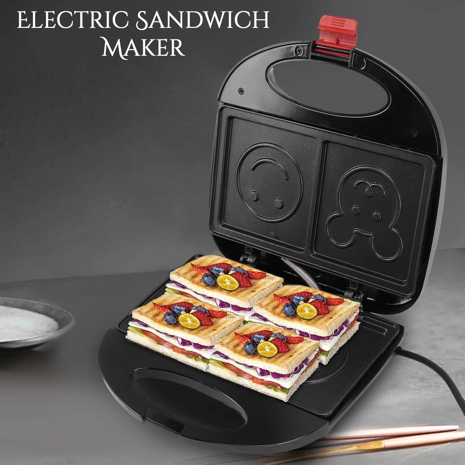 Double Sided Heating 750w Electric Sandwich Maker (1 Pc) - 9XShoppy