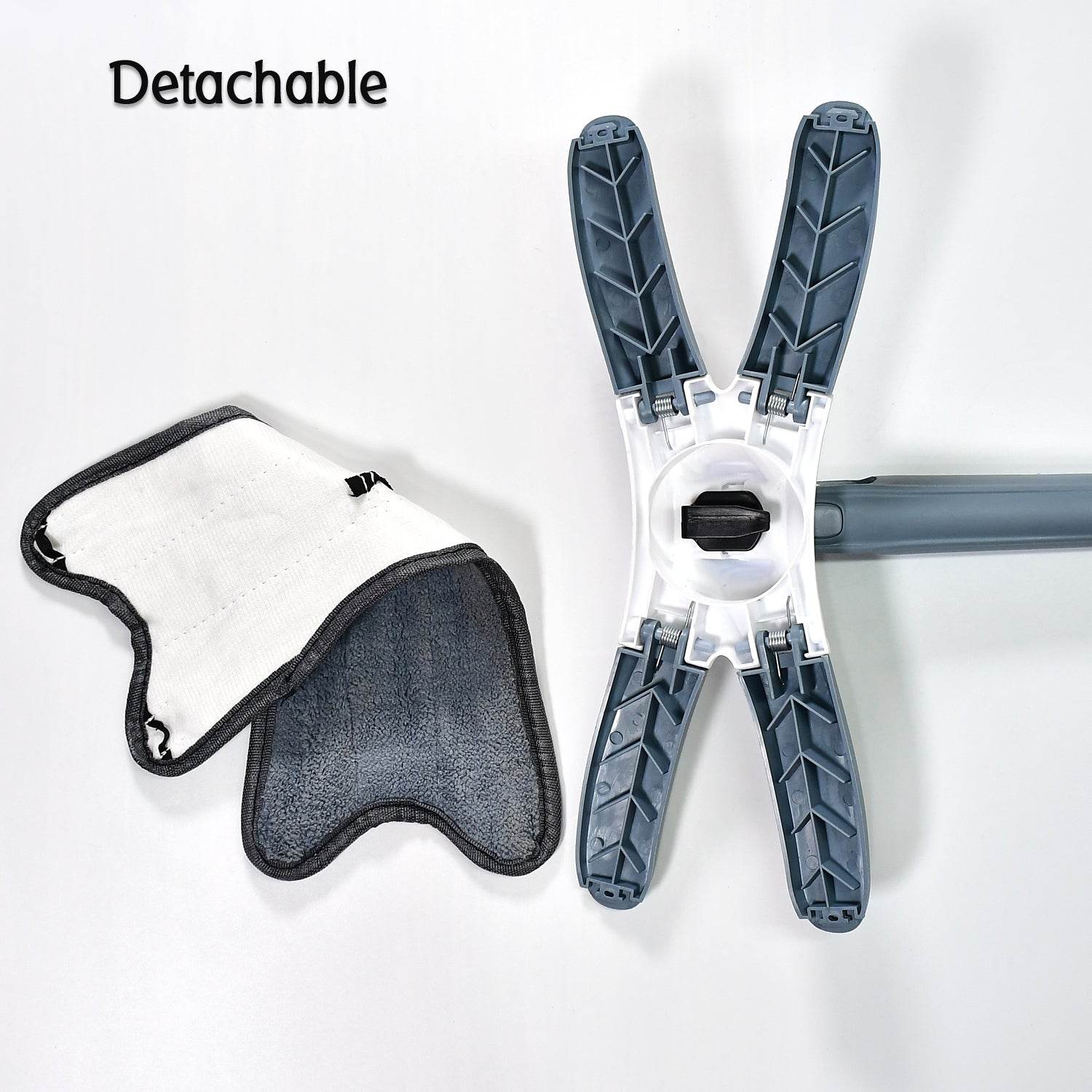 4874 X Shape Mop Or Floor Cleaning Hands-free Squeeze Microfiber Flat Mop System 360 Flexible Head Wet And Dry Mop For Home Kitchen With 1 Super-absorbent Microfiber Pads. - 9XShoppy