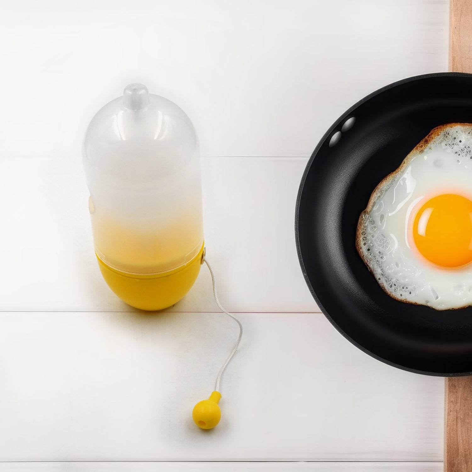 7156a Manual Egg Puller Scrambler Household White Egg Yolk Mixer Kitchen Tool Mix Manual Scrambler Convenient Without Breaking Eggs. - 9XShoppy