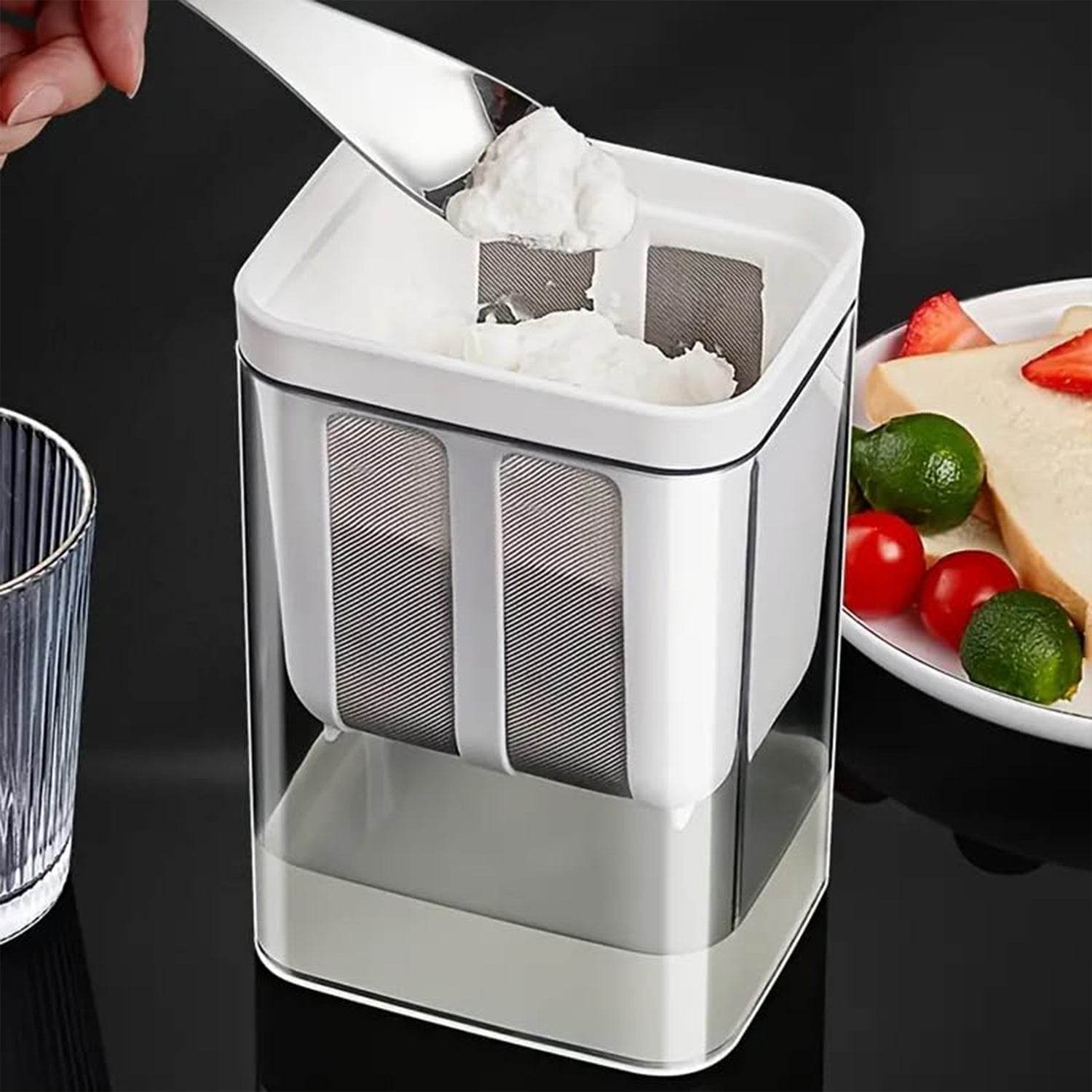 2 In 1 Multifunctional Yogurt Strainer With Storage Container - 9XShoppy