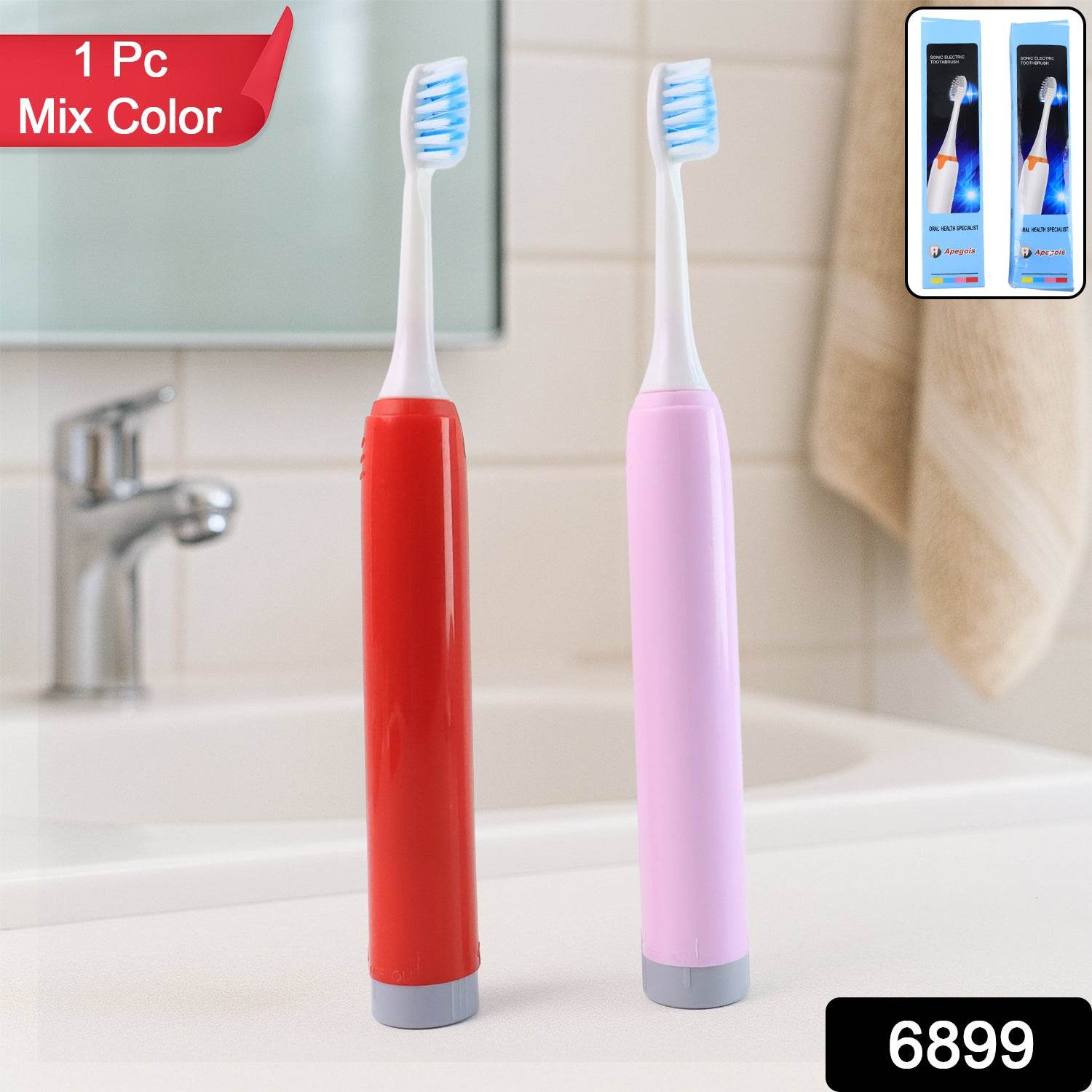Battery-operated Electric Toothbrush With Replaceable Head (1 Pc) - 9XShoppy