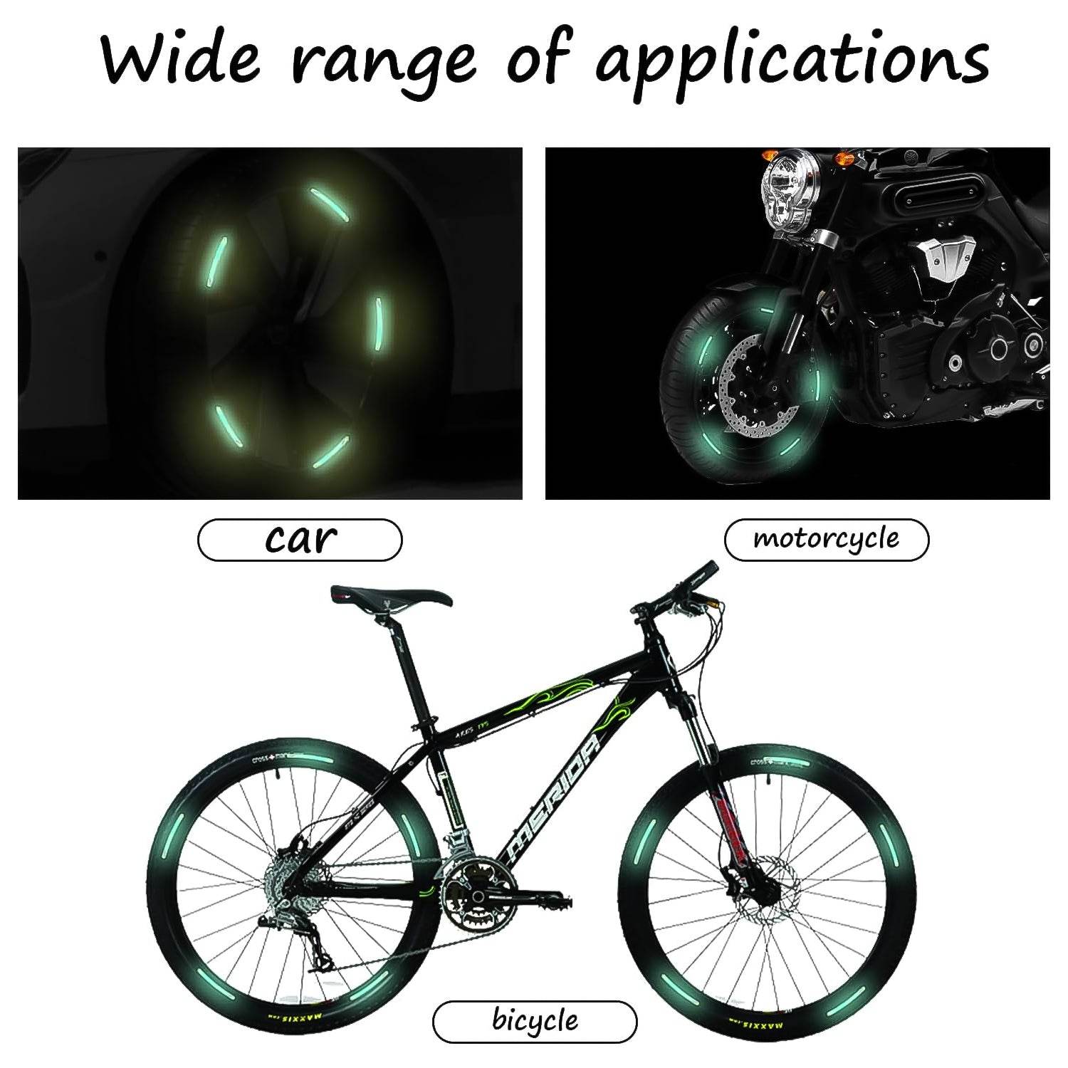 Car Wheel Hub Reflective Car Stickers Night Warning Stickers (20 Pcs Set Multicolored) - 9XShoppy