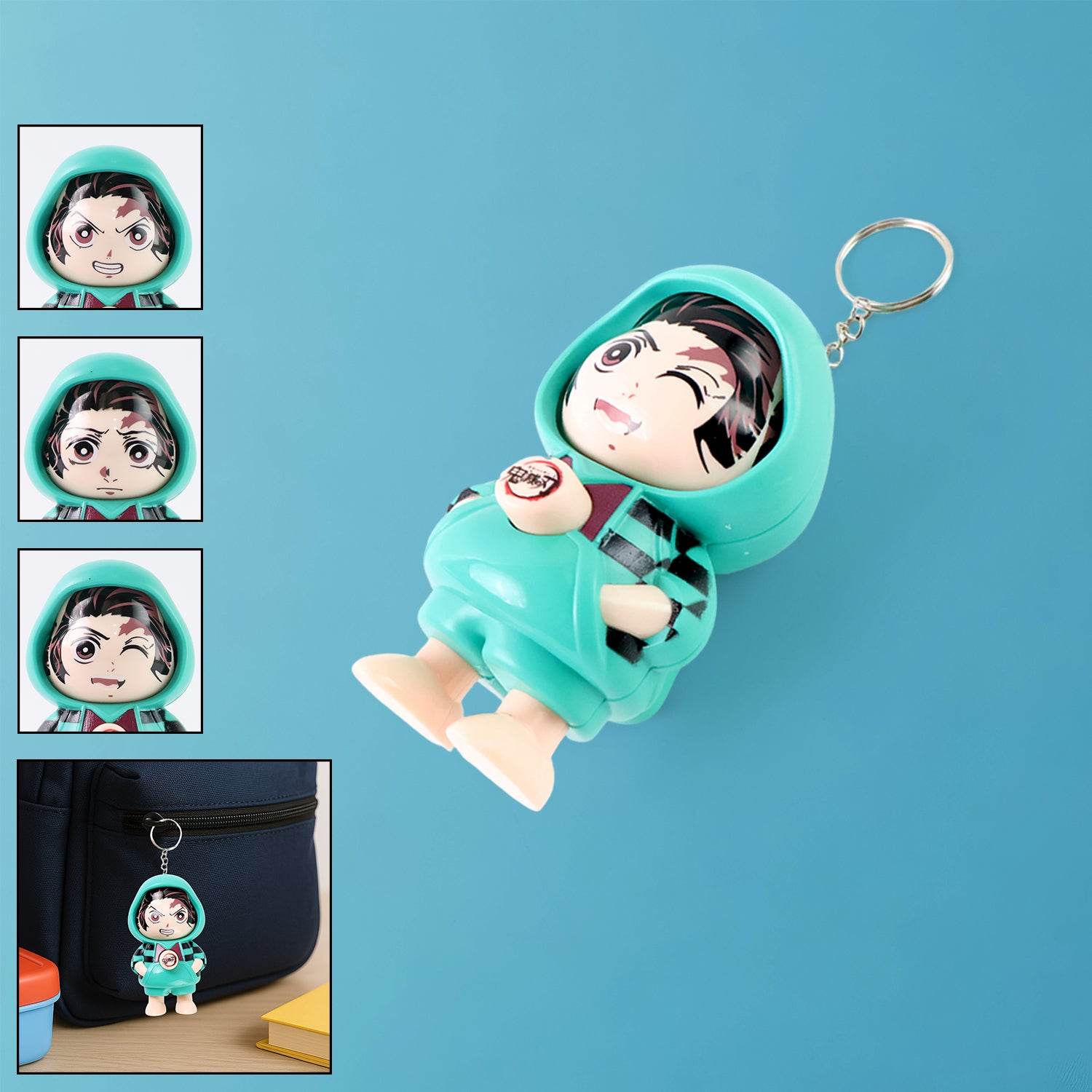 Cartoon Character Design Cute Action Figure Keychain (Mix Design 1 Pc) - 9XShoppy