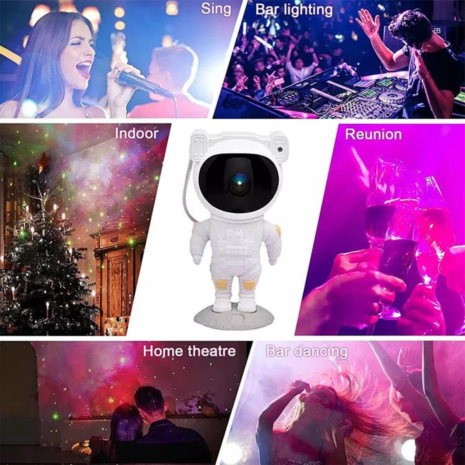Robot Sky Space Stars Light Astronaut Galaxy Projector Night Lamp - 9XShoppy