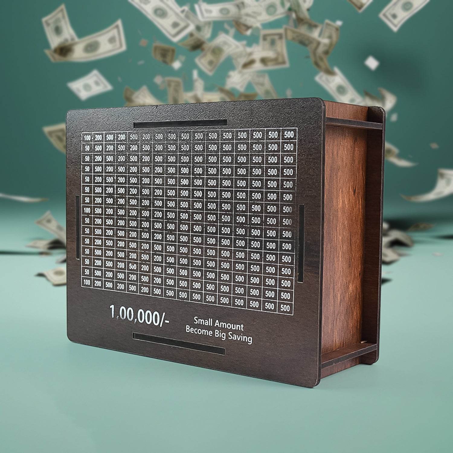 Wooden Money Piggy Bank Money Box (1 Pc Pen Not Included) - 9XShoppy