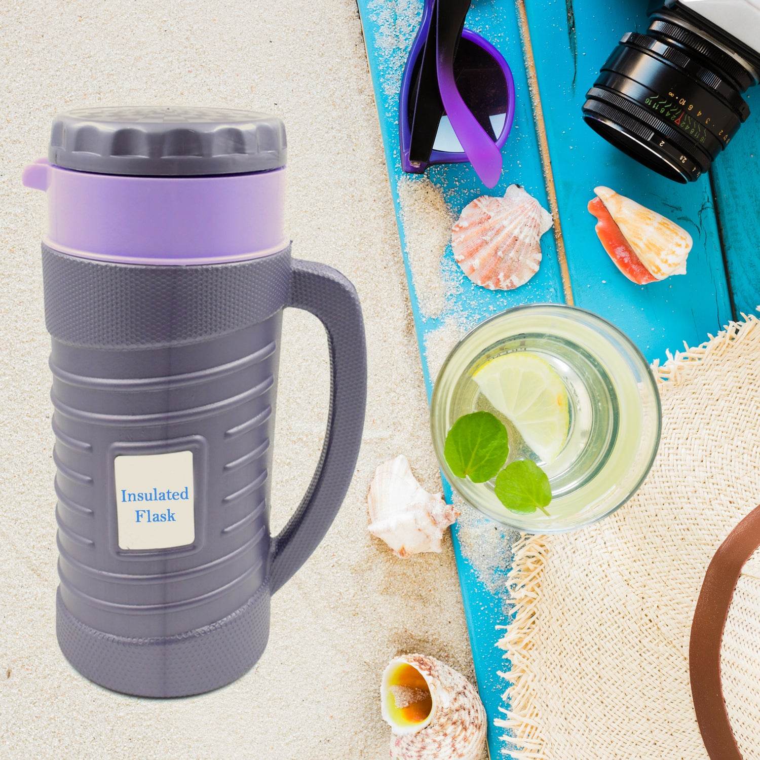 Thermos Insulated Flask Or Hot Kettle Plastic Innner Steel Insulated Tea Kettle Hot And Cold Premium Tea Kettle Kettle Easy To Carry Leak Proof Tea Jug Coffee Jug Water Jug Hot Beverag (1200 Ml 1700ml ) - 9XShoppy