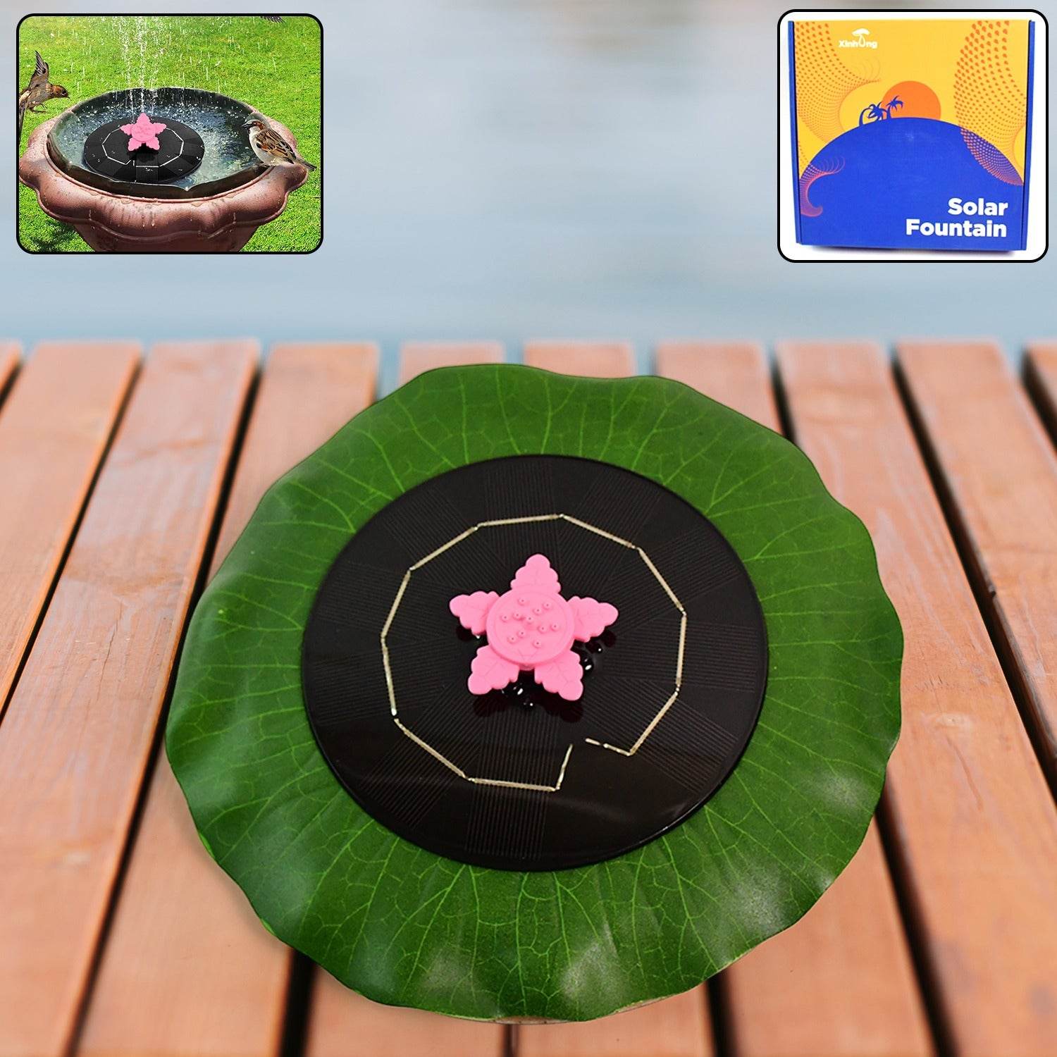 Solar-powered Floating Fountain Pump For Ponds - 9XShoppy