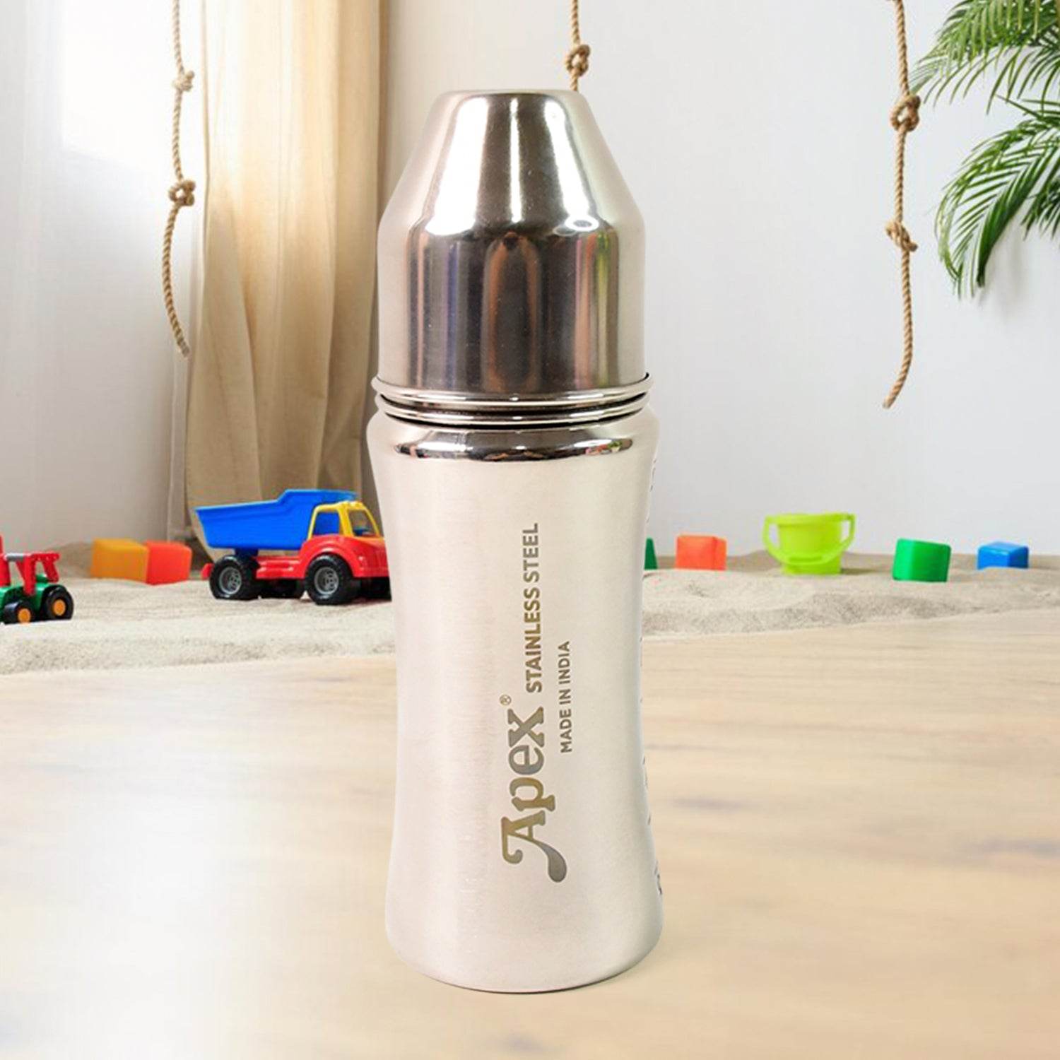 Apex Stainless Steel Little Champ Baby Feeding Bottle (250 Ml) - 9XShoppy