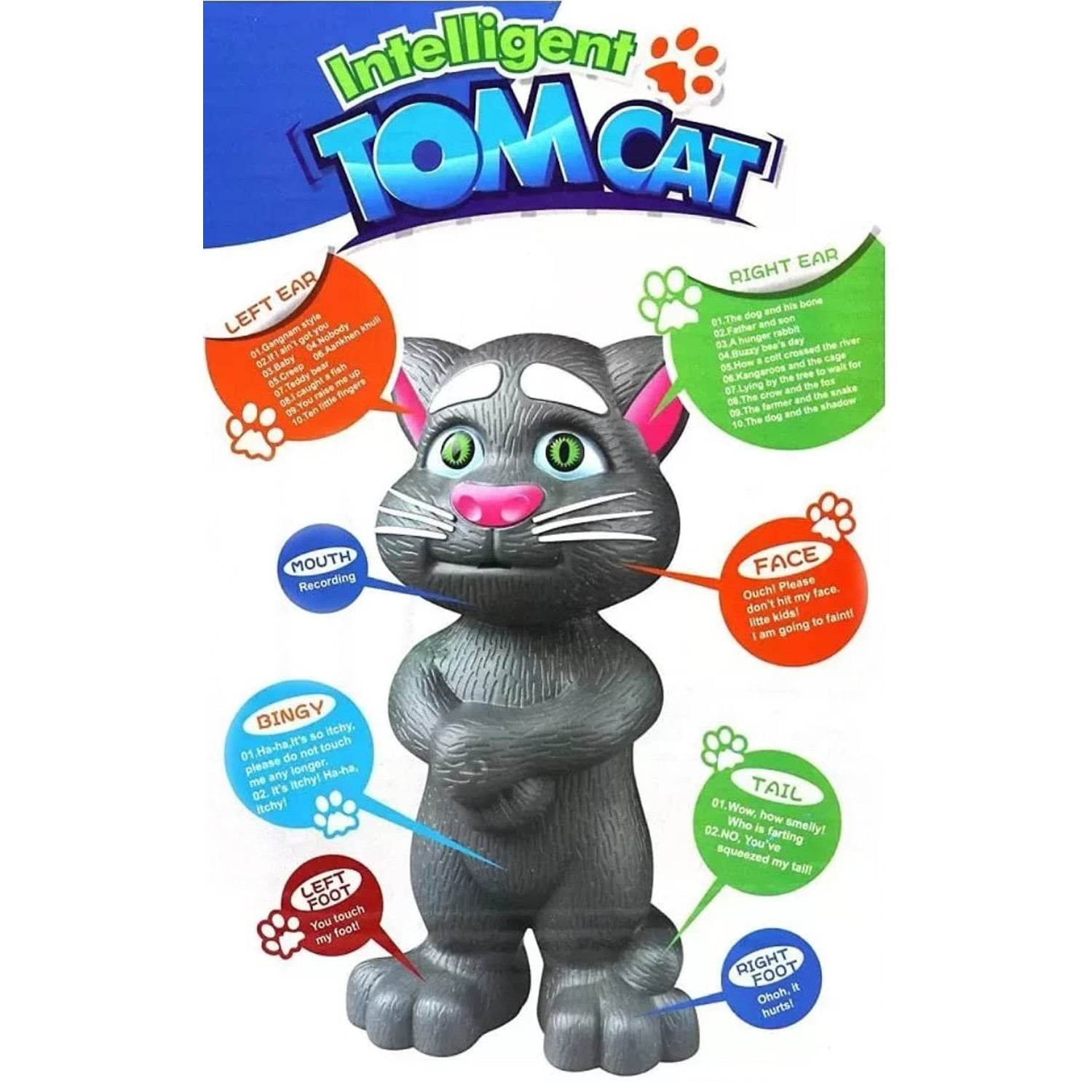 Talking Mimicry Touching Tom Cat Intelligent Interactive Toy With Wonderful Voice For Kids Children Playing And Home Decorate. - 9XShoppy