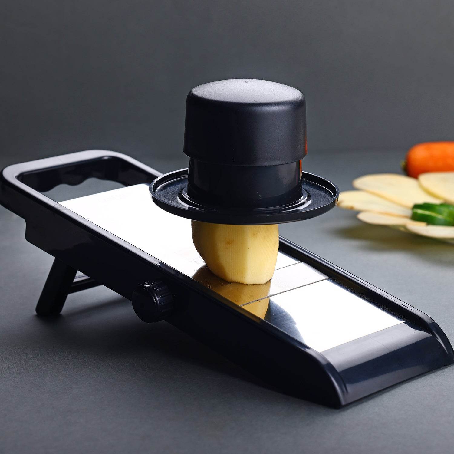 8121 Premium Multipurpose Potatoonion Slicer And Grater Potato Slicer For Chips Vegetable Slicer Machine Chips Cutter Potato Slicer For Chips Onion Slicer (Adjustable Slicer) - 9XShoppy