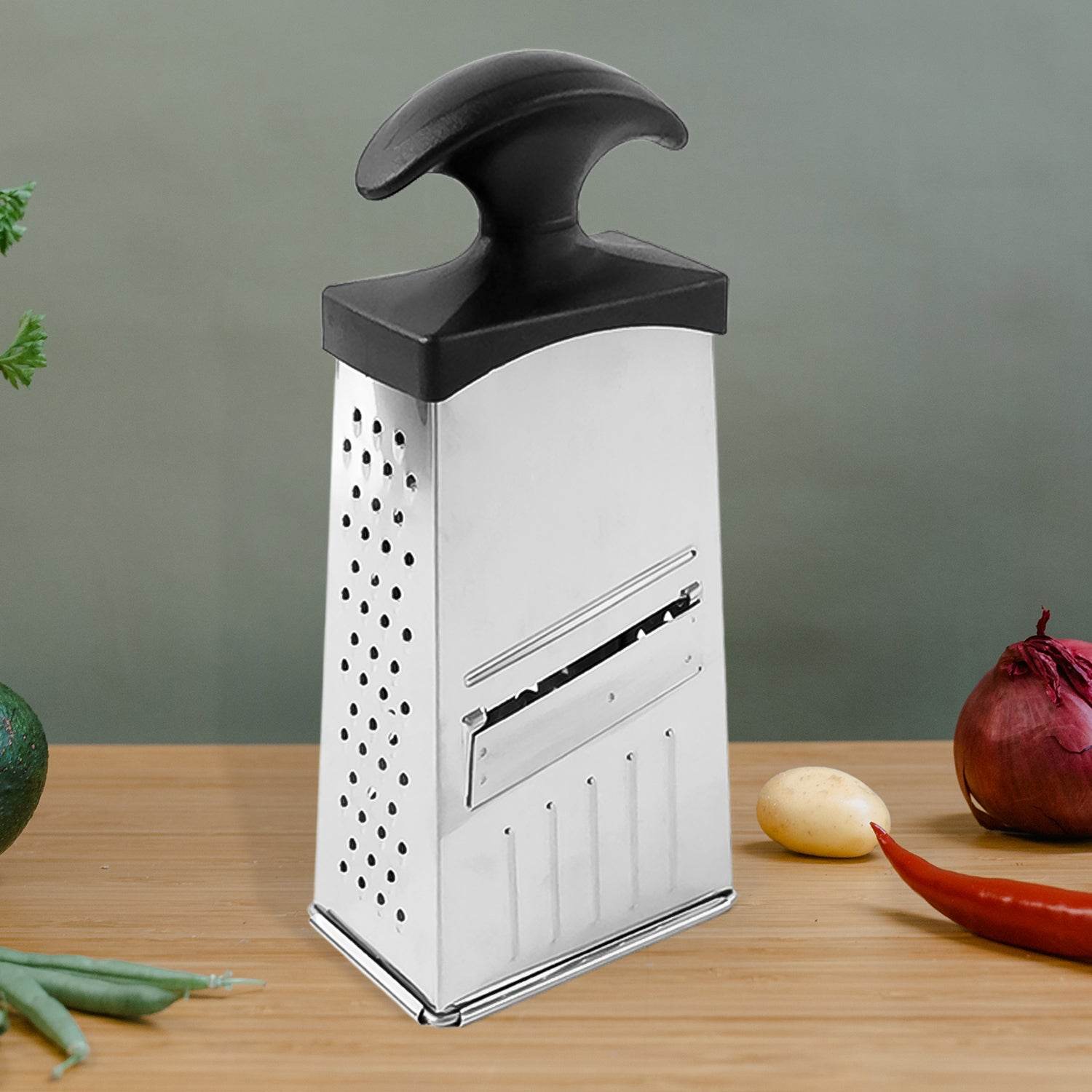 Apex Classic 4-in-1 Stainless Steel Grater Slicer With Handle - 9XShoppy