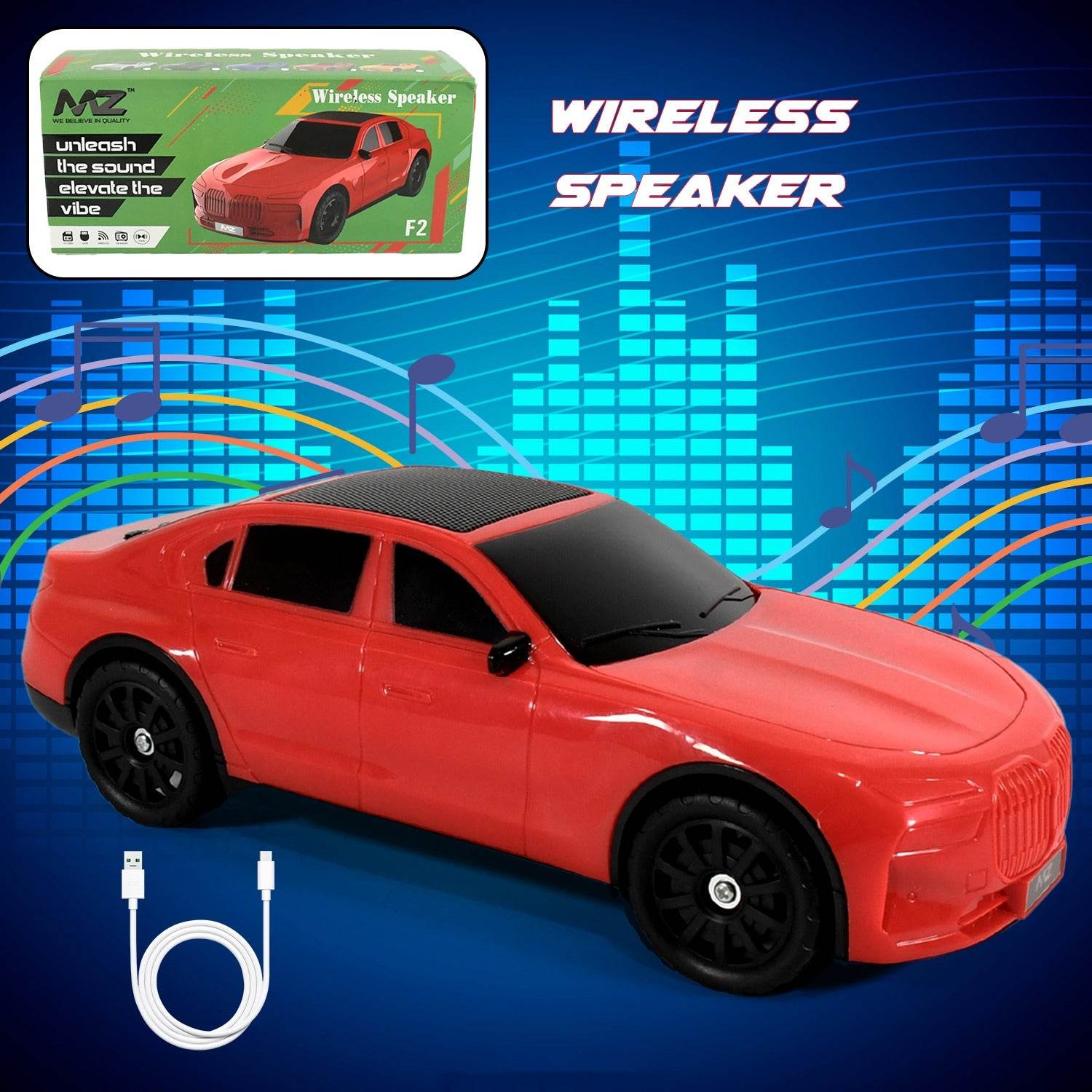 Wireless Bluetooth Speaker Portable Car Shape - 9XShoppy