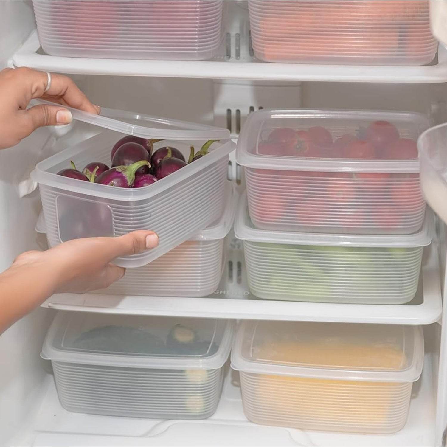 6 Pcs Multipurpose Plastic Food Storage Container Set - 9XShoppy